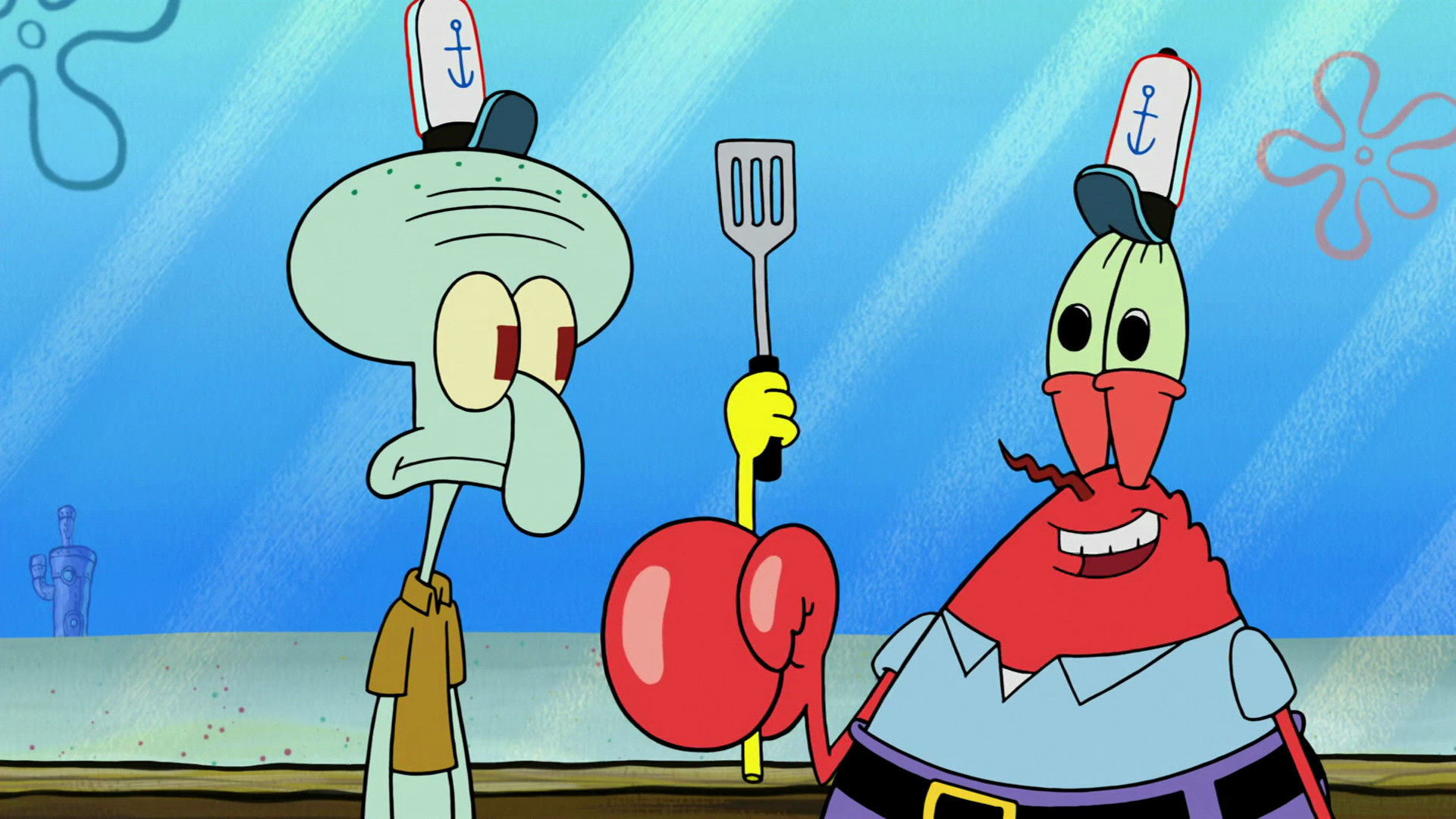 Krabs and SpongeBob, Michelle Johnson, SpongeBob SquarePants, 1920x1080 Full HD Desktop