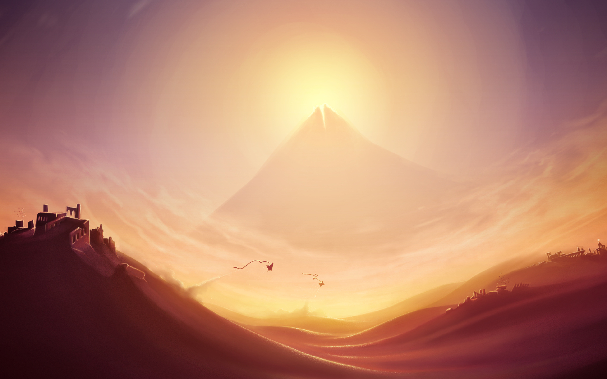 Journey game, Artistic wallpaper, Stunning visuals, Emotional journey, 2560x1600 HD Desktop