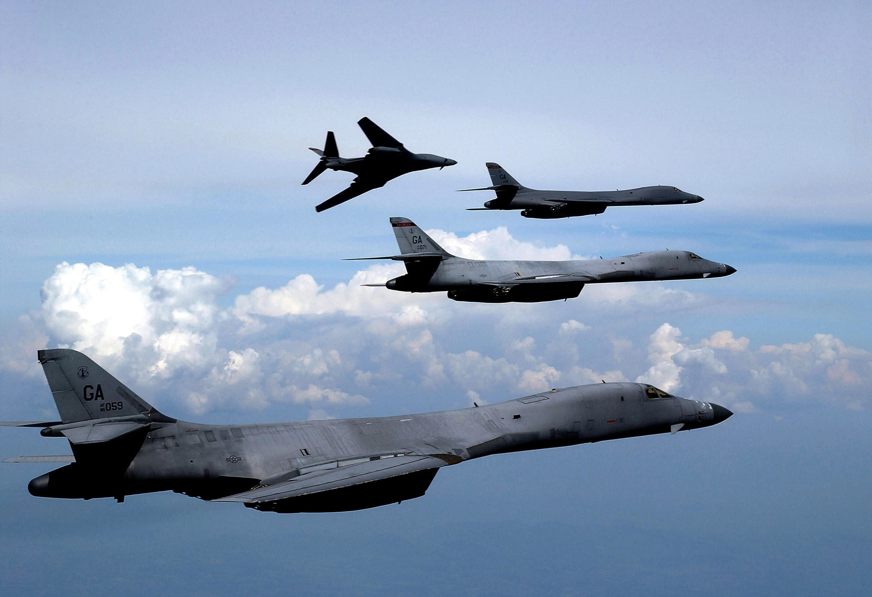 Rockwell B-1 Lancer, B-1B and B-52H bombers, militaryleak, 3000x2060 HD Desktop