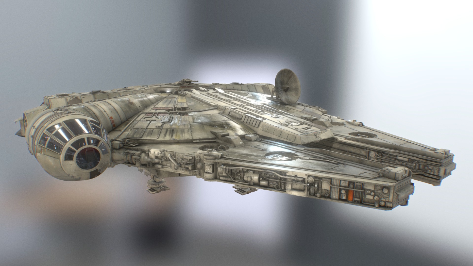 3D model, Millennium Falcon Wallpaper, 1920x1080 Full HD Desktop