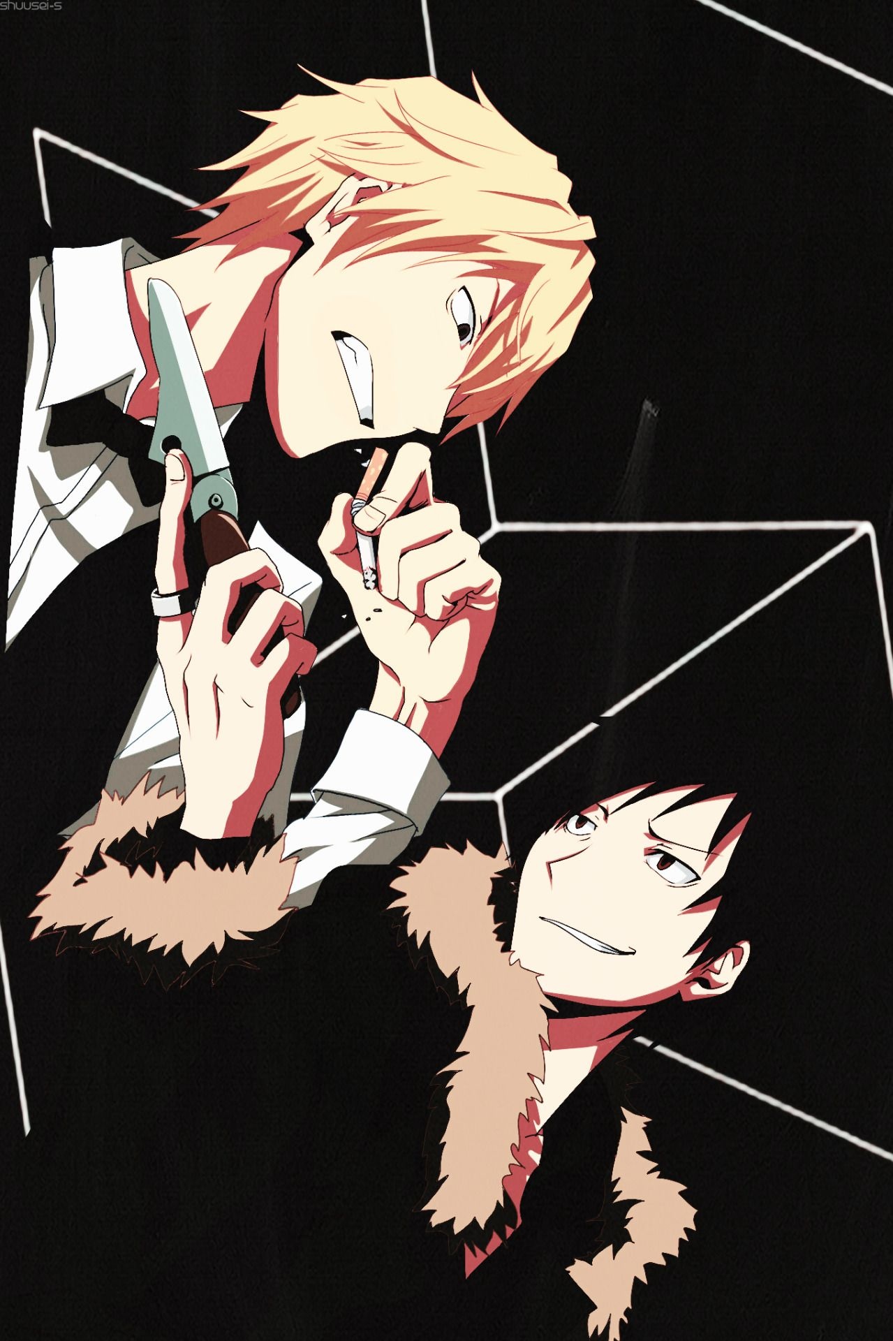 Kurooichi Durarara, Izaya Orihara, Anime, 1280x1920 HD Phone