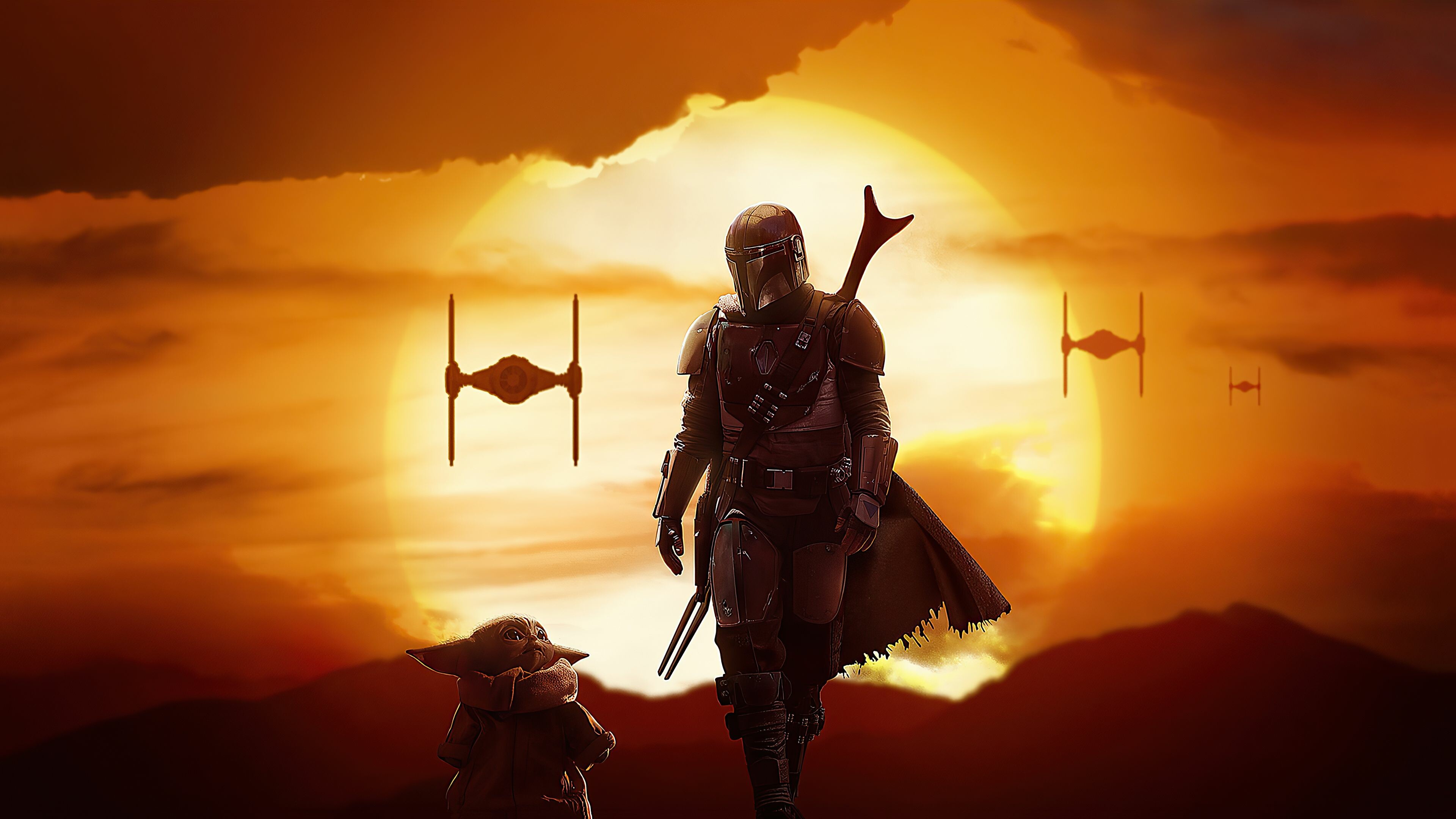 The Mandalorian art 2021, Stunning wallpapers, Visual masterpiece, Intricate details, 3840x2160 4K Desktop