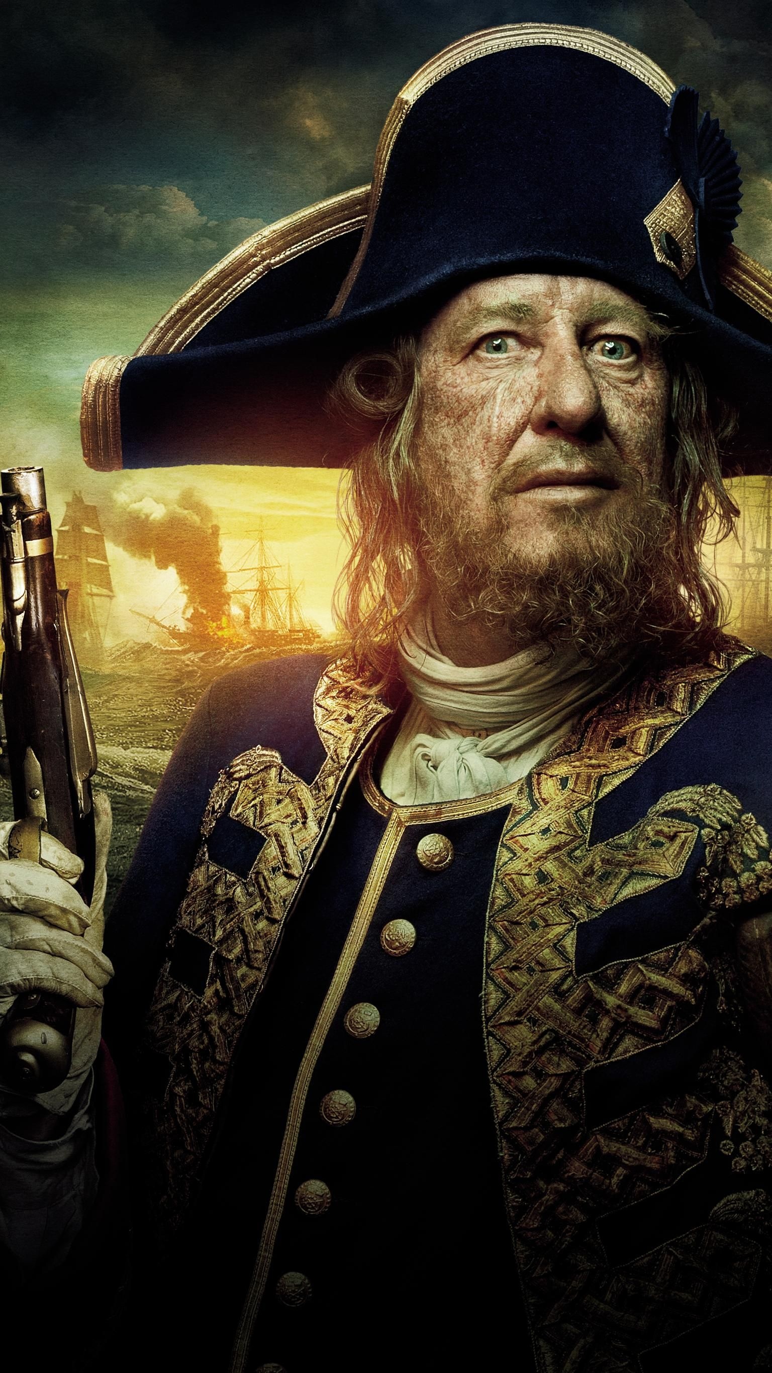 Hector Barbossa, Pirates of the Caribbean Wallpaper, 1540x2740 HD Phone