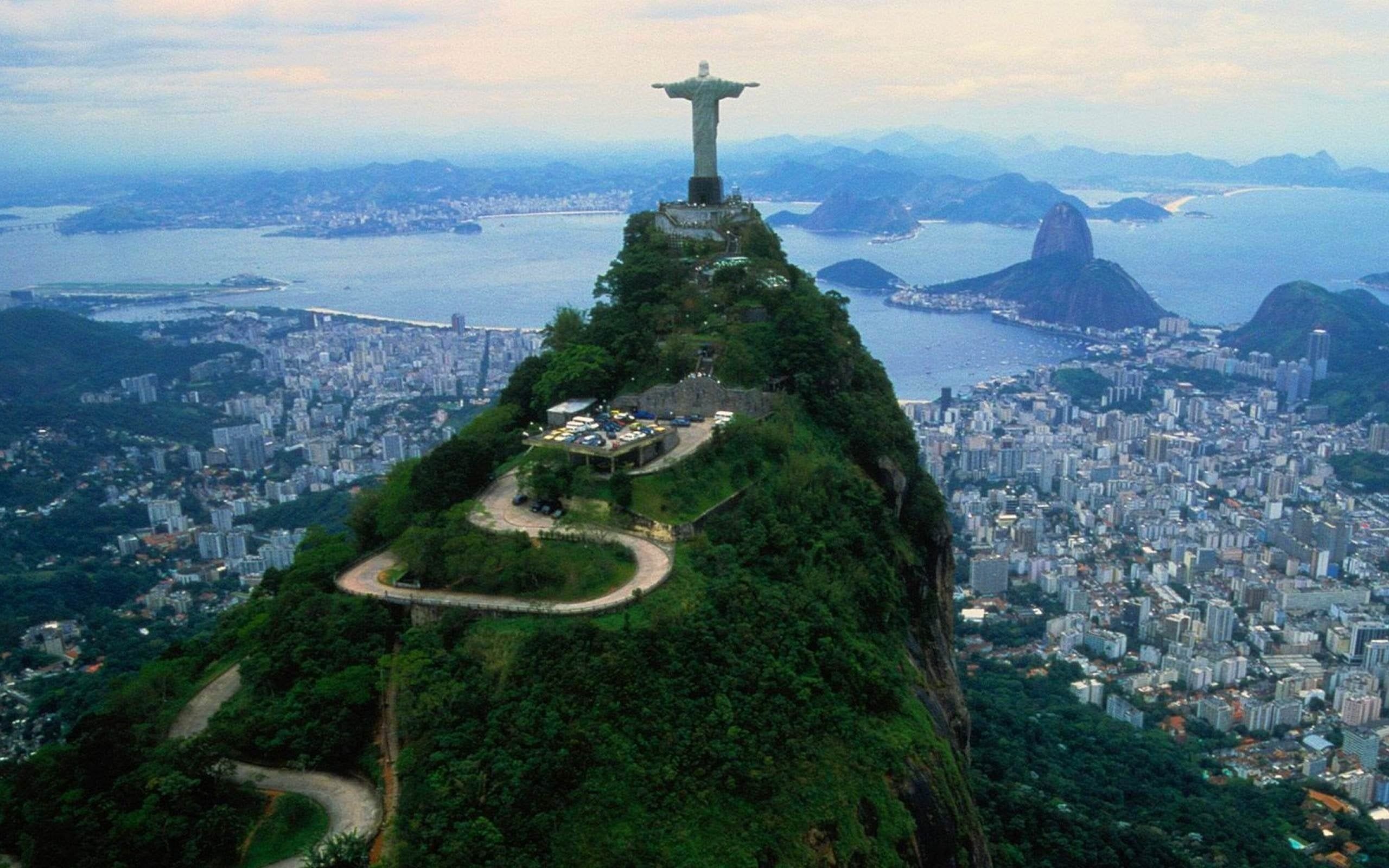 Corcovado Mountain, Brazil Wallpaper, 2560x1600 HD Desktop