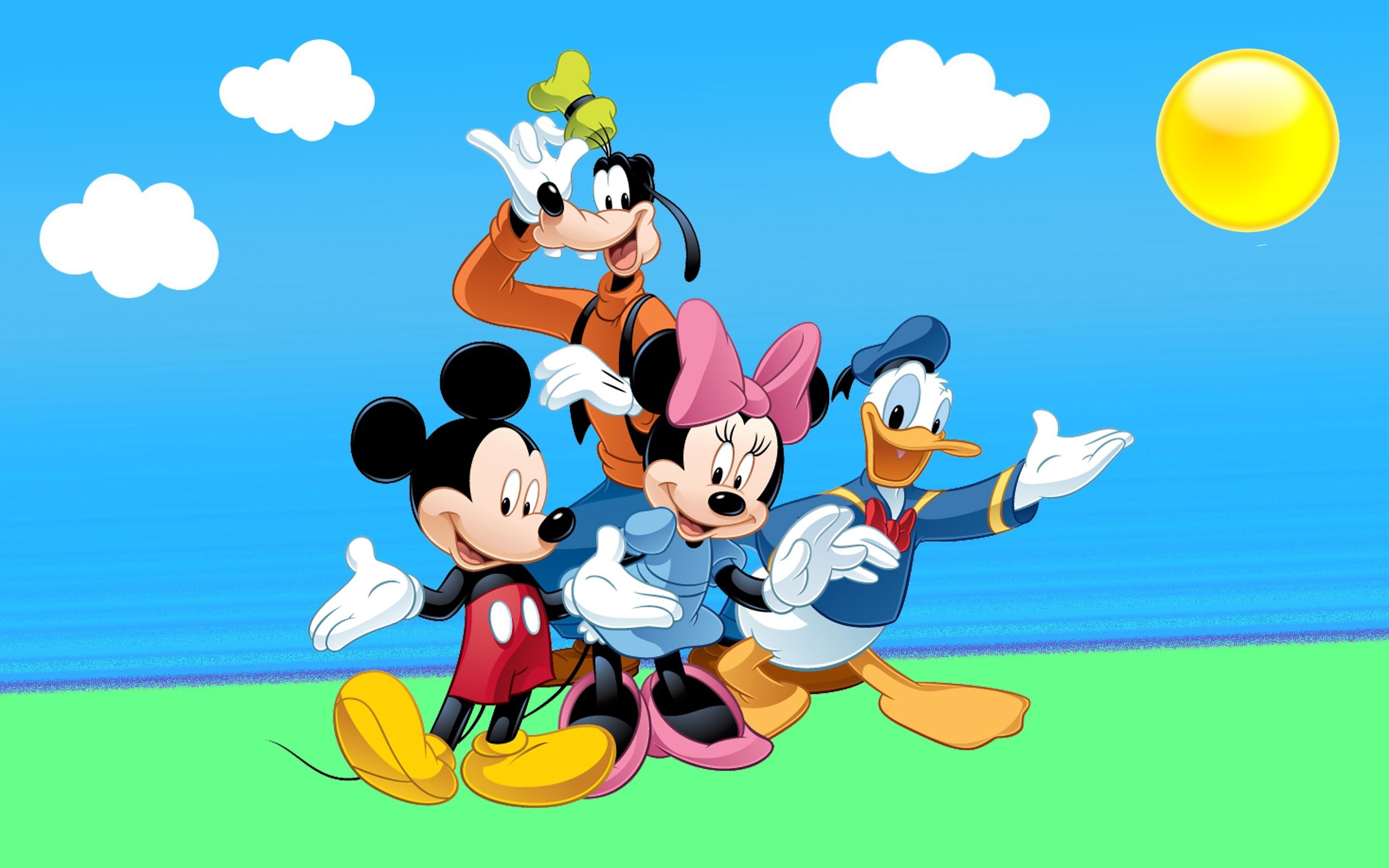 Donald Duck, Mickey and Minnie Mouse, Goofy Wallpaper, 2560x1600 HD Desktop