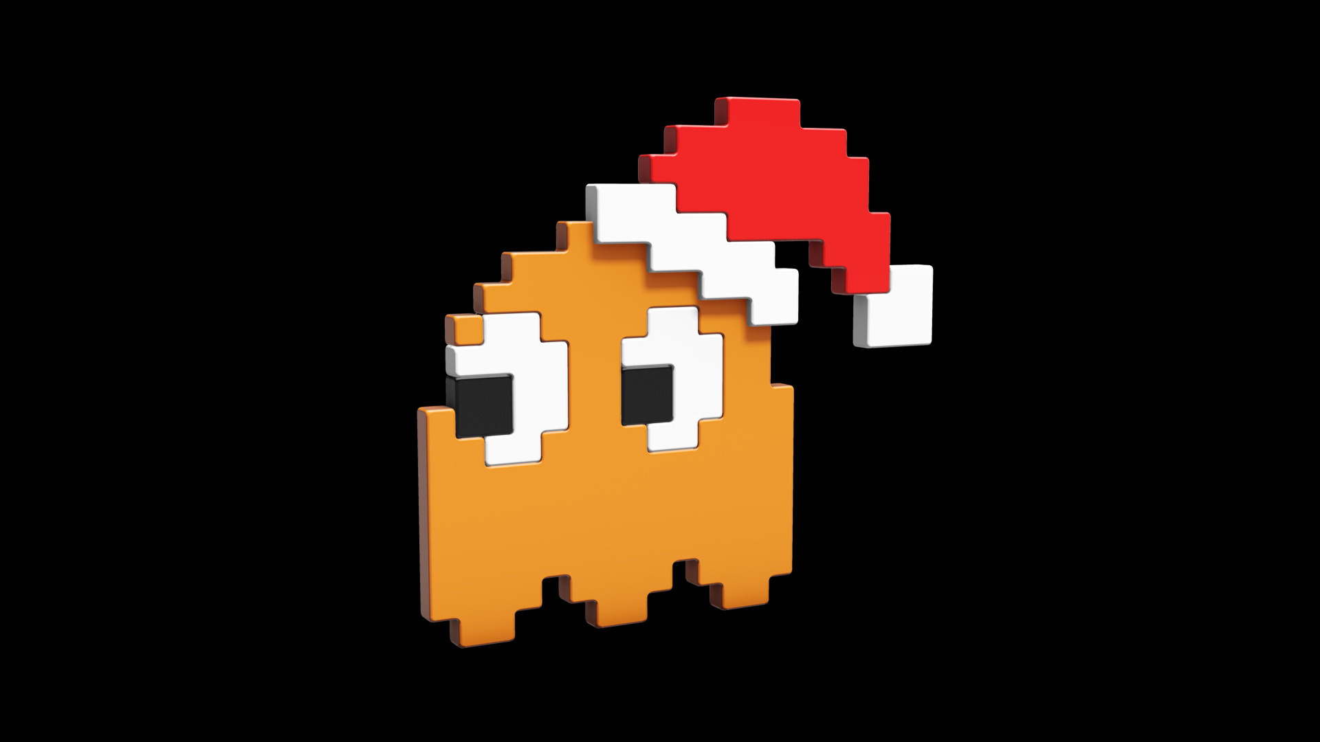 Christmas ghost, Pac-Man Wallpaper, 1920x1080 Full HD Desktop