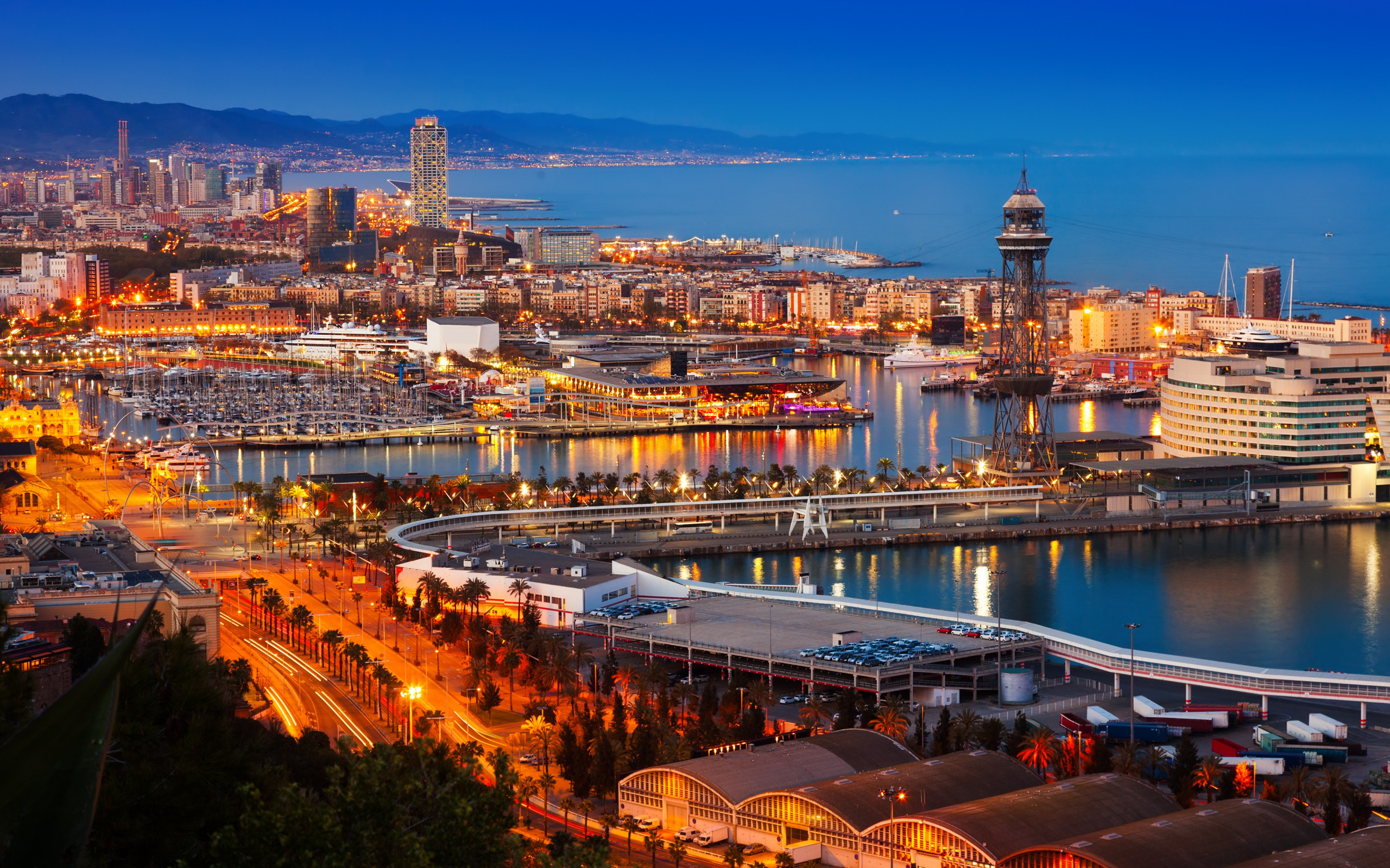 Barcelona City, Travels, Night city wallpapers, Barcelona beauty, 2560x1600 HD Desktop