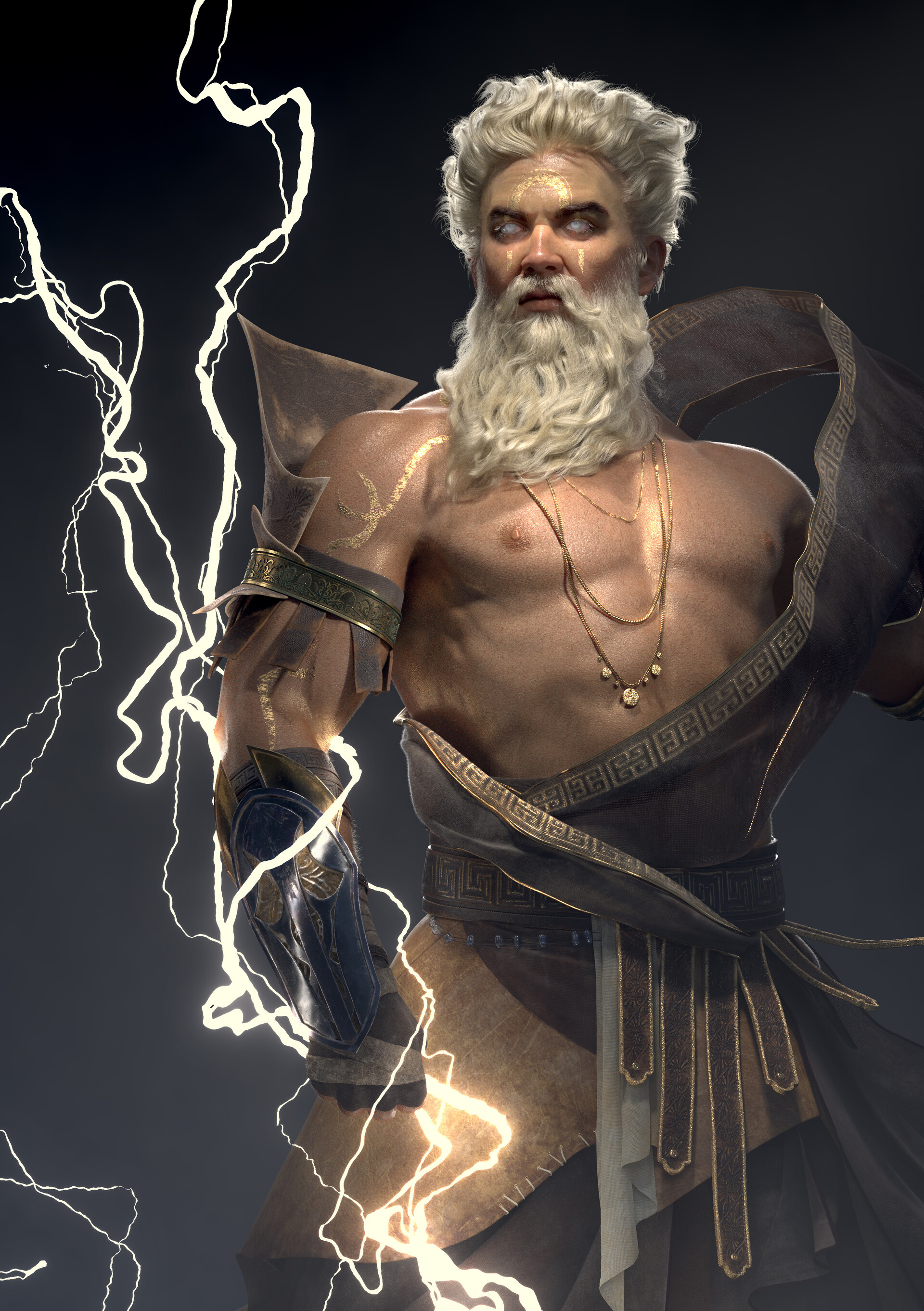 Zeus, ArtStation gallery, Divine inspiration, Captivating artwork, 1920x2730 HD Phone