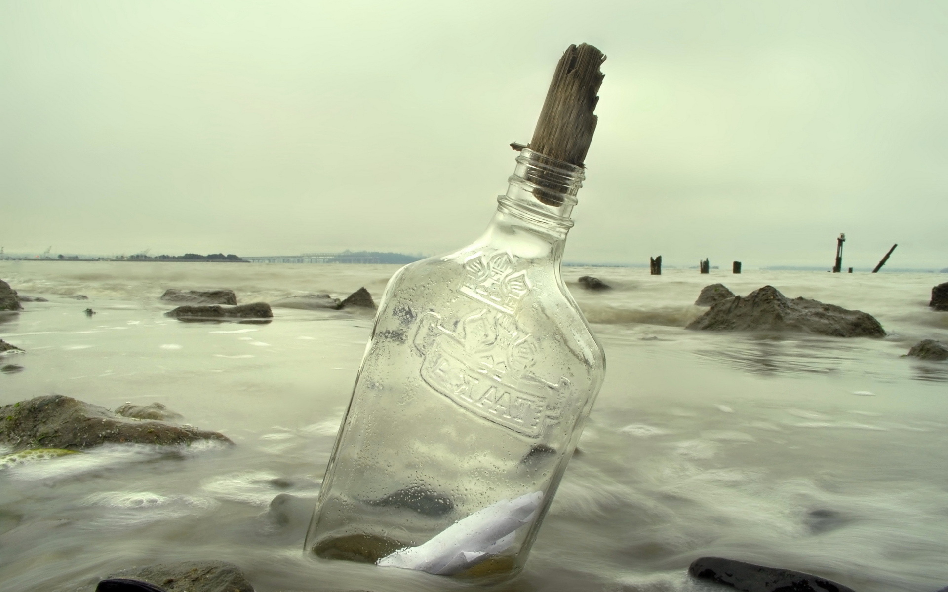 Message in a Bottle, Mood and emotion, Nature setting, Bokeh photography, 1920x1200 HD Desktop