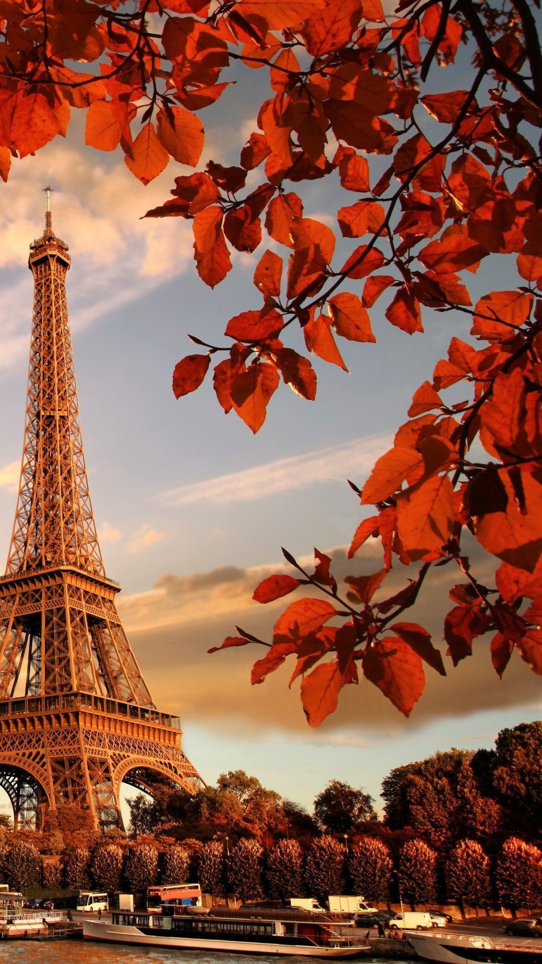 Eiffel Tower in autumn, Paris beauty, iPhone wallpapers, Stunning photography, 1080x1920 Full HD Phone