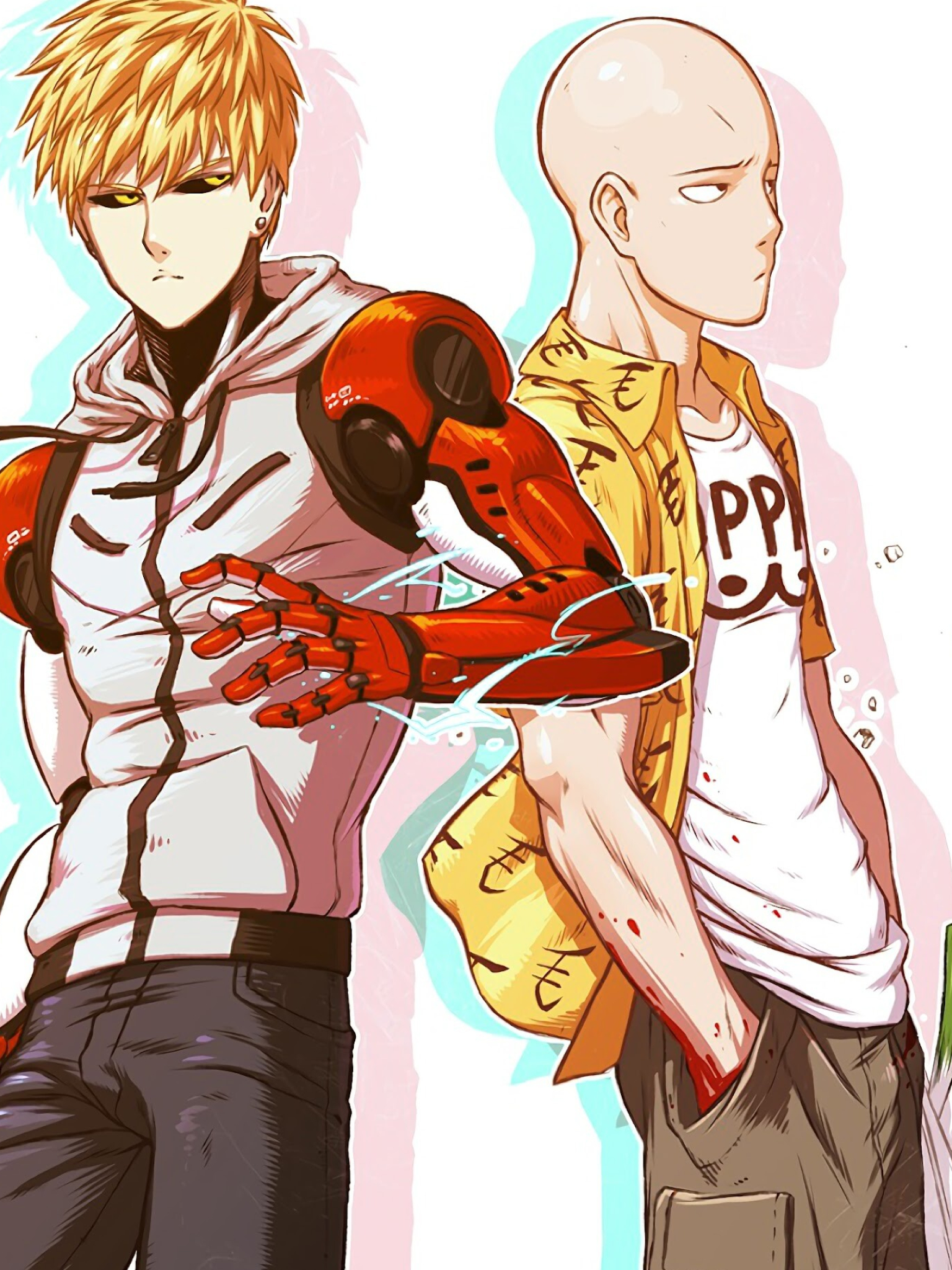 Genos, Saitama, iPhone 4k hintergrundbild, 1540x2050 HD Phone