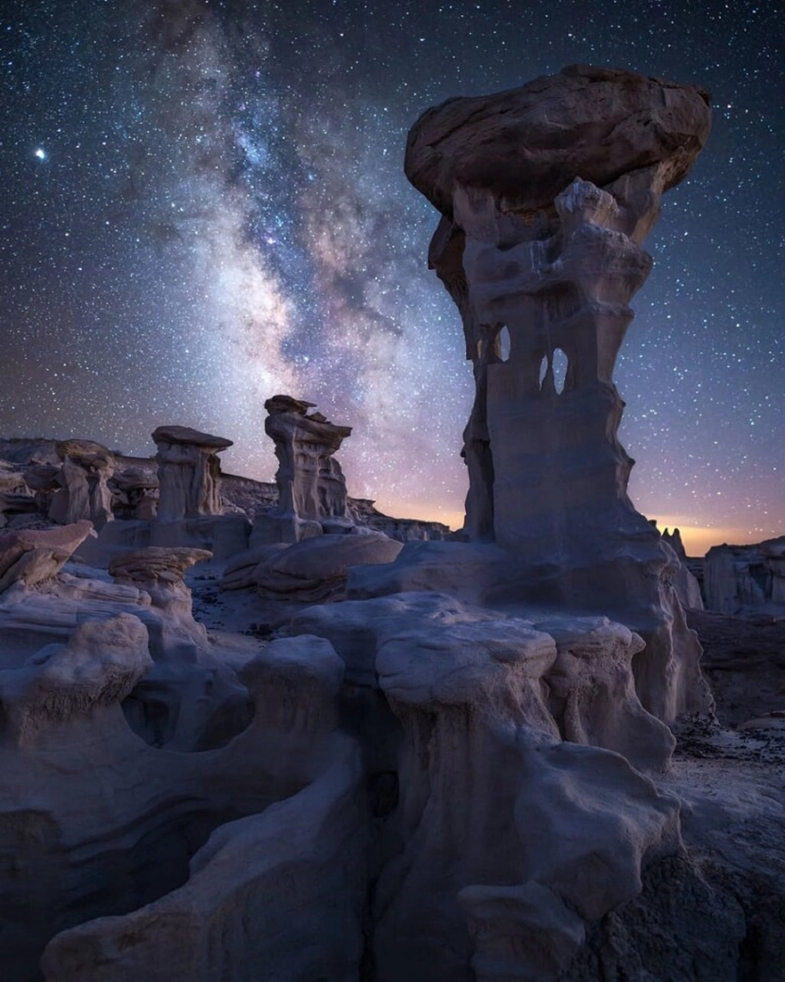 Bisti Badlands, Travels, Impressive photos, Natural formations, 1540x1920 HD Phone