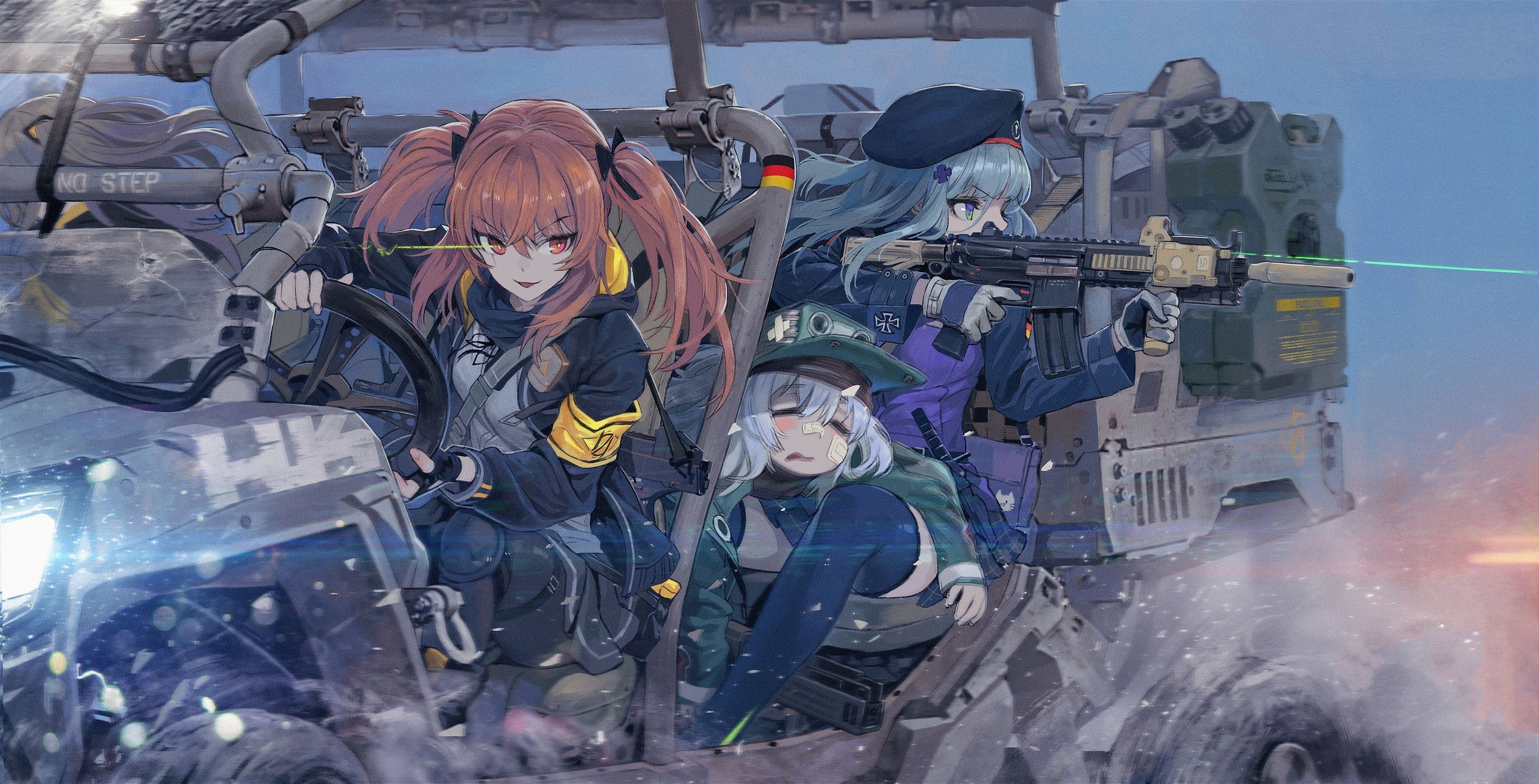 Girls' Frontline, Anime, Squad 404, Not found, 3000x1530 HD Desktop