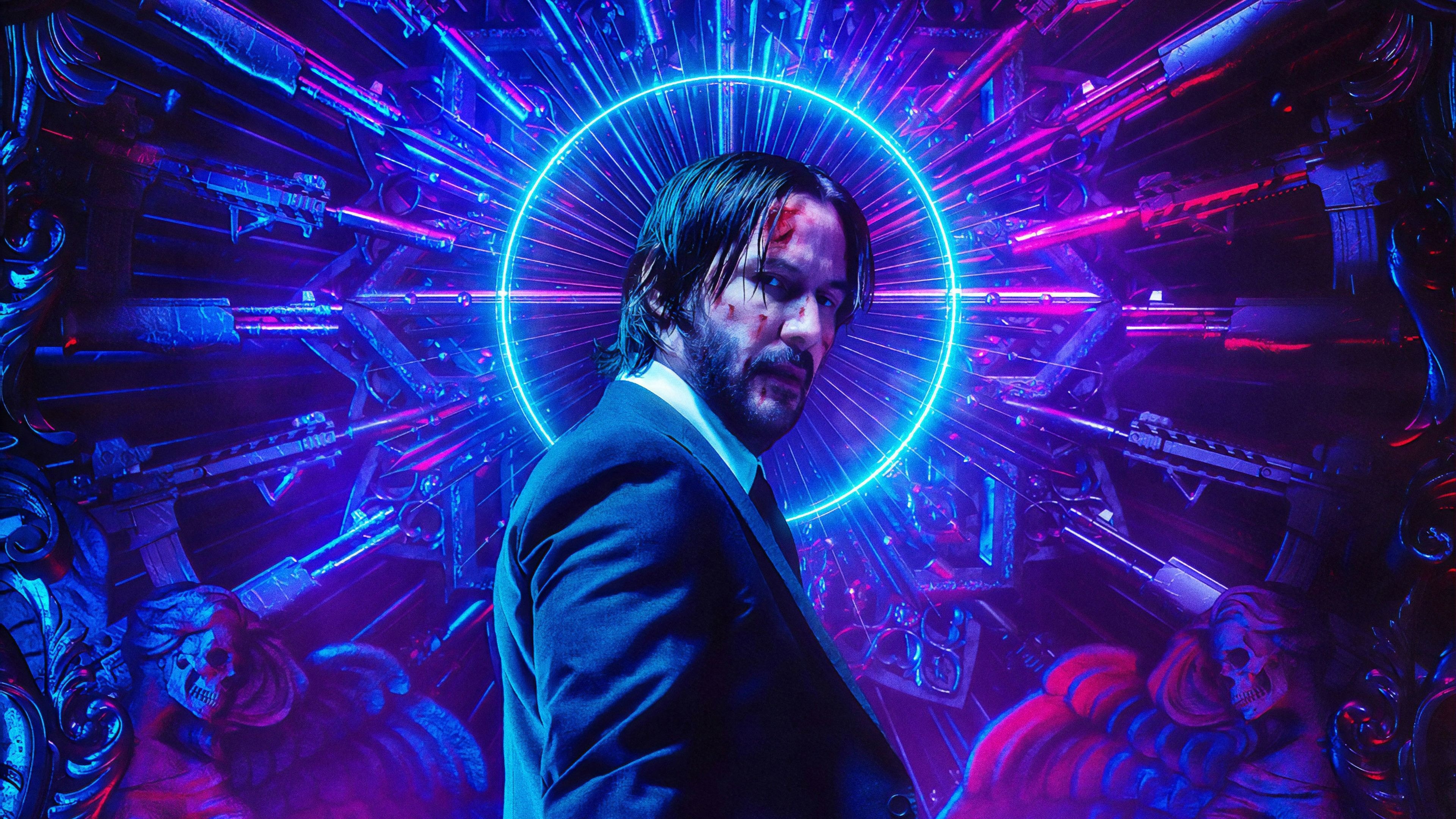 Cool John Wick wallpapers, Sleek backgrounds, Stylish designs, Impressive visuals, 3840x2160 4K Desktop