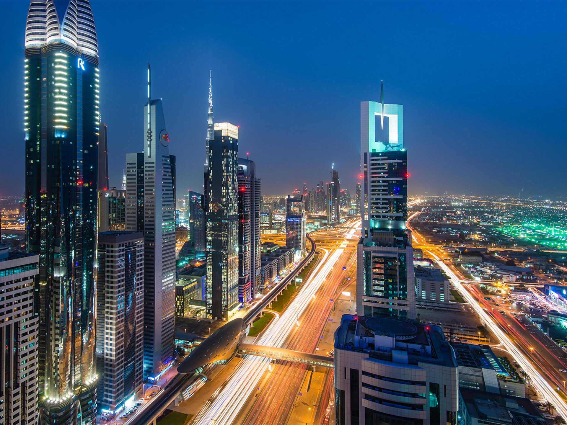 Dubai cityscape, Sheikh Zayed Road, Ultra HD, Travels, 1920x1440 HD Desktop