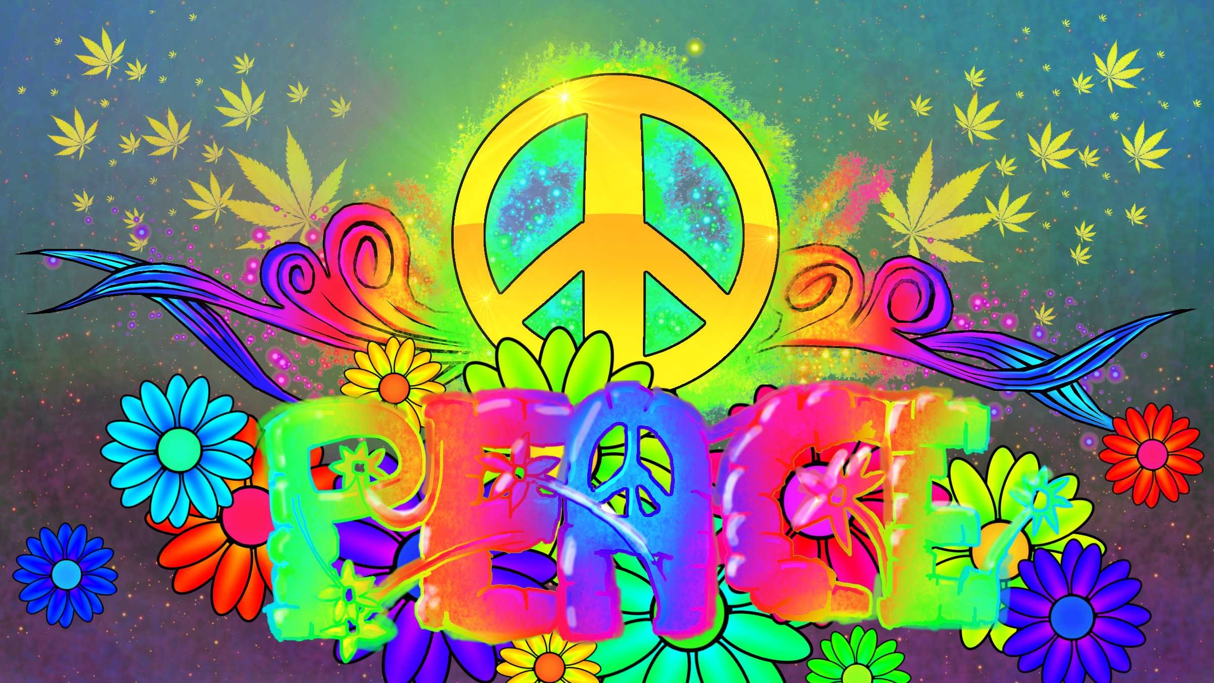 Logo, Hippie Wallpaper, 2400x1350 HD Desktop