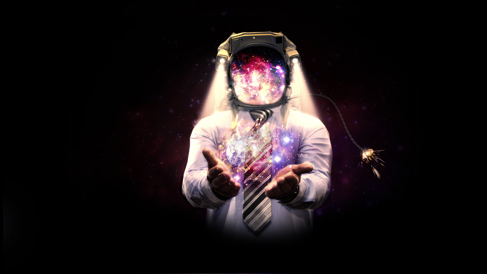 Astronaut, Tie Wallpaper, 1920x1080 Full HD Desktop