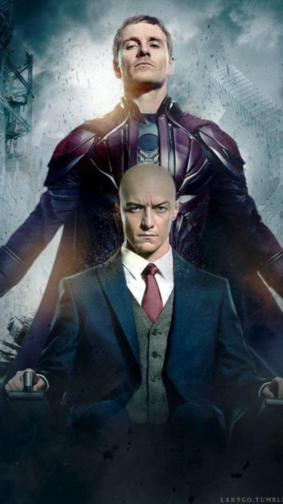 Michael Fassbender, Magneto & Teacher X, James McAvoy, 1080x1920 Full HD Phone