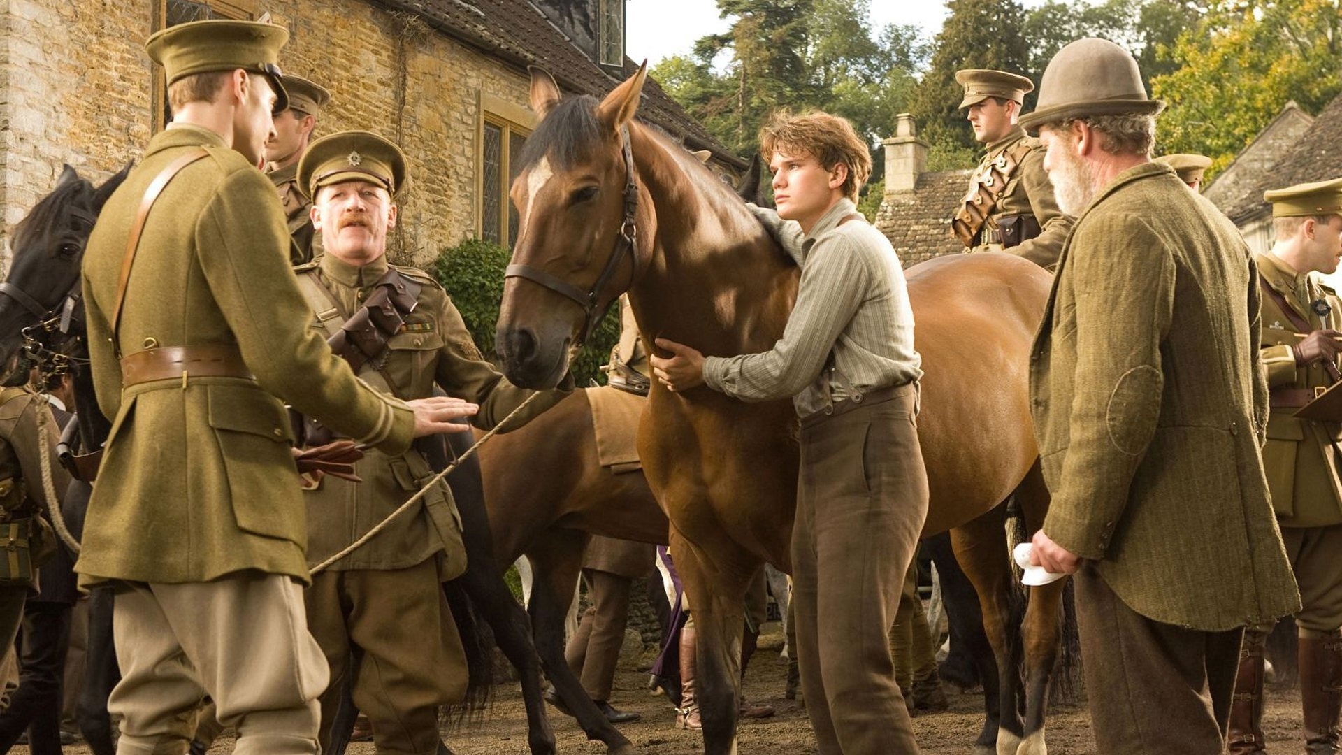 War Horse, Captivating horse, Historic backdrop, Stirring imagery, 1920x1080 Full HD Desktop