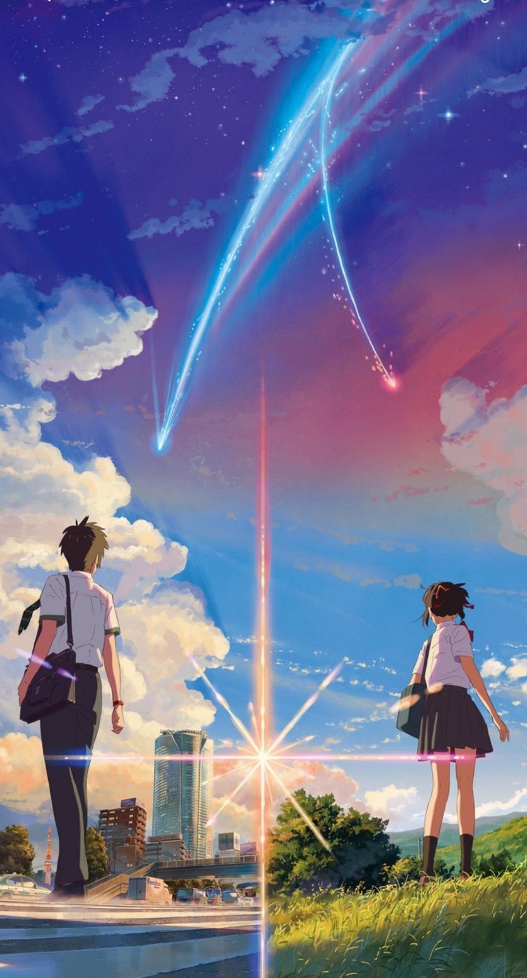 Your Name anime, Travel Couple Wallpaper, 1080x2010 HD Phone