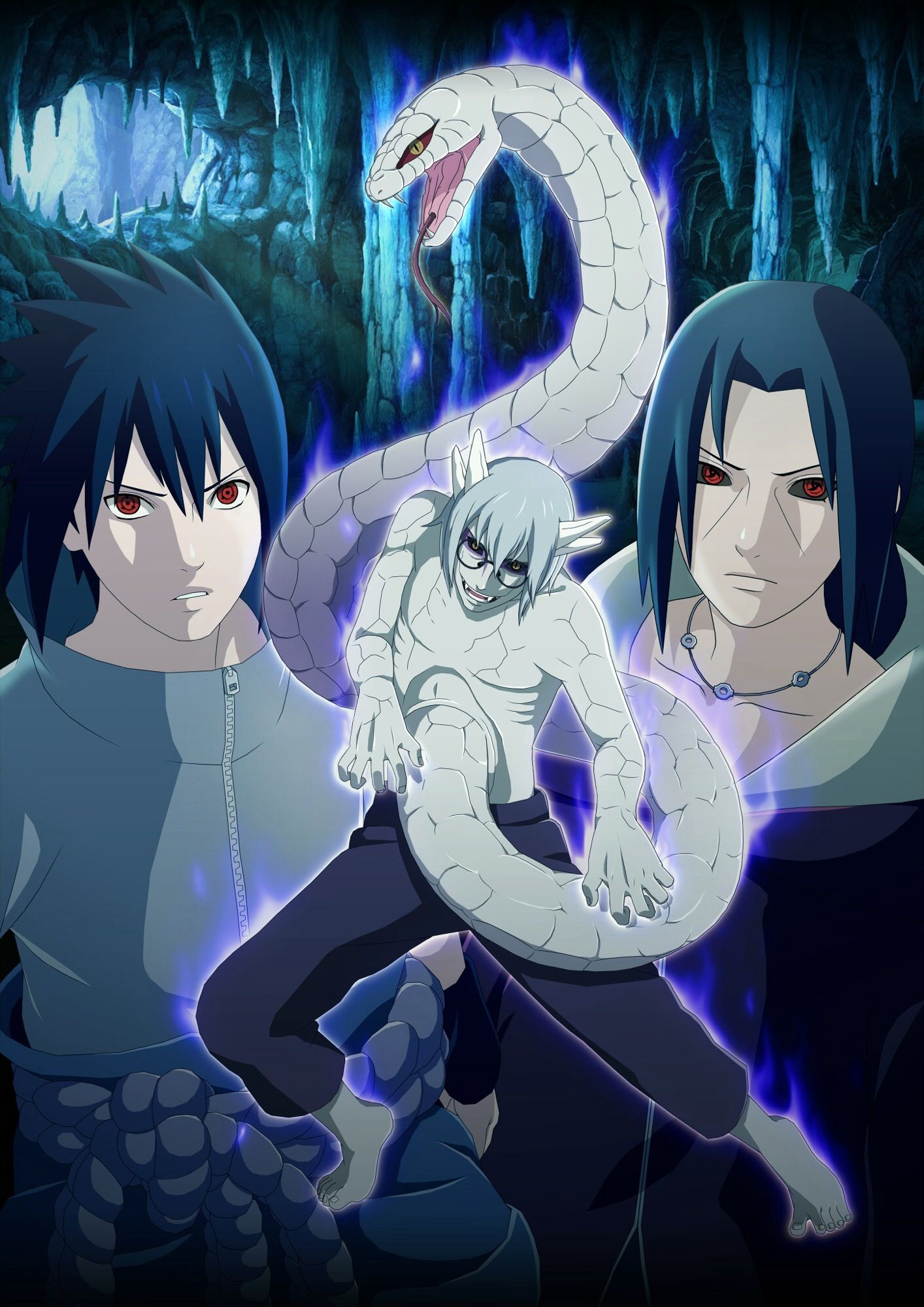 Kabuto Yakushi Anime, Naruto and Kabuto, Intense rivalry, Captivating art style, 1420x2000 HD Phone