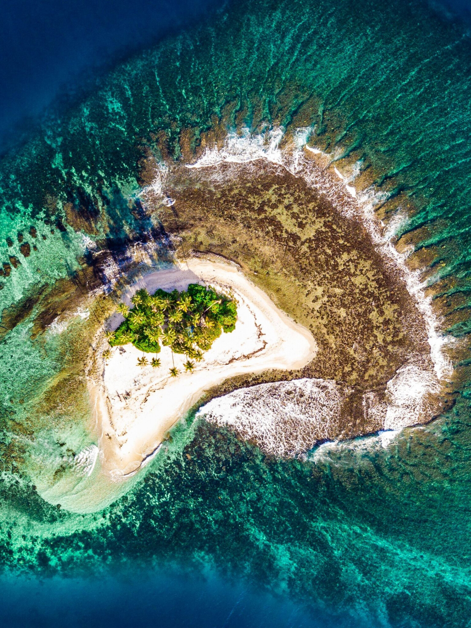 Island beach aerial view, Best nature scenery, 1540x2050 HD Phone