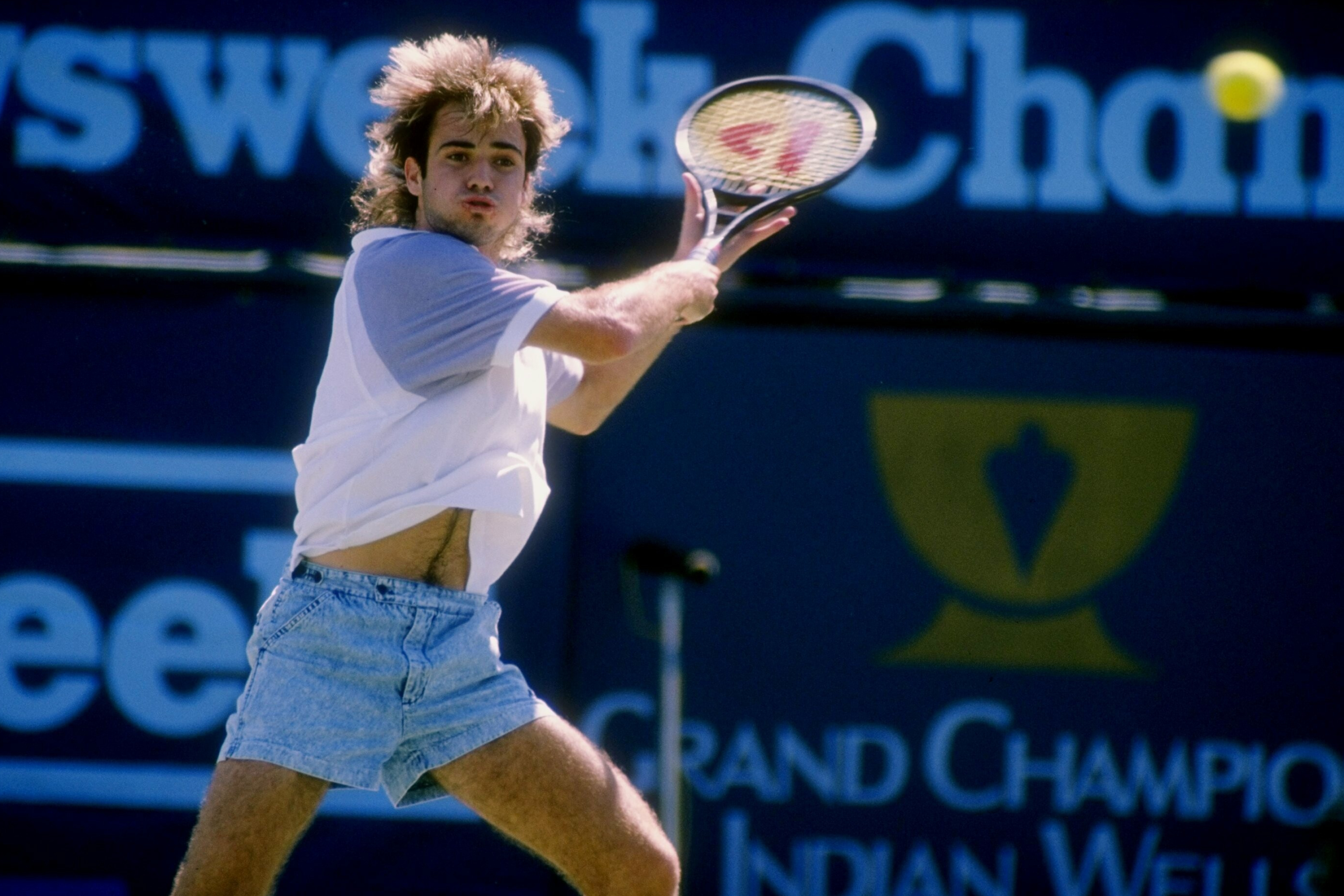 Indian Wells 1989, Andre Agassi Wallpaper, 3080x2050 HD Desktop