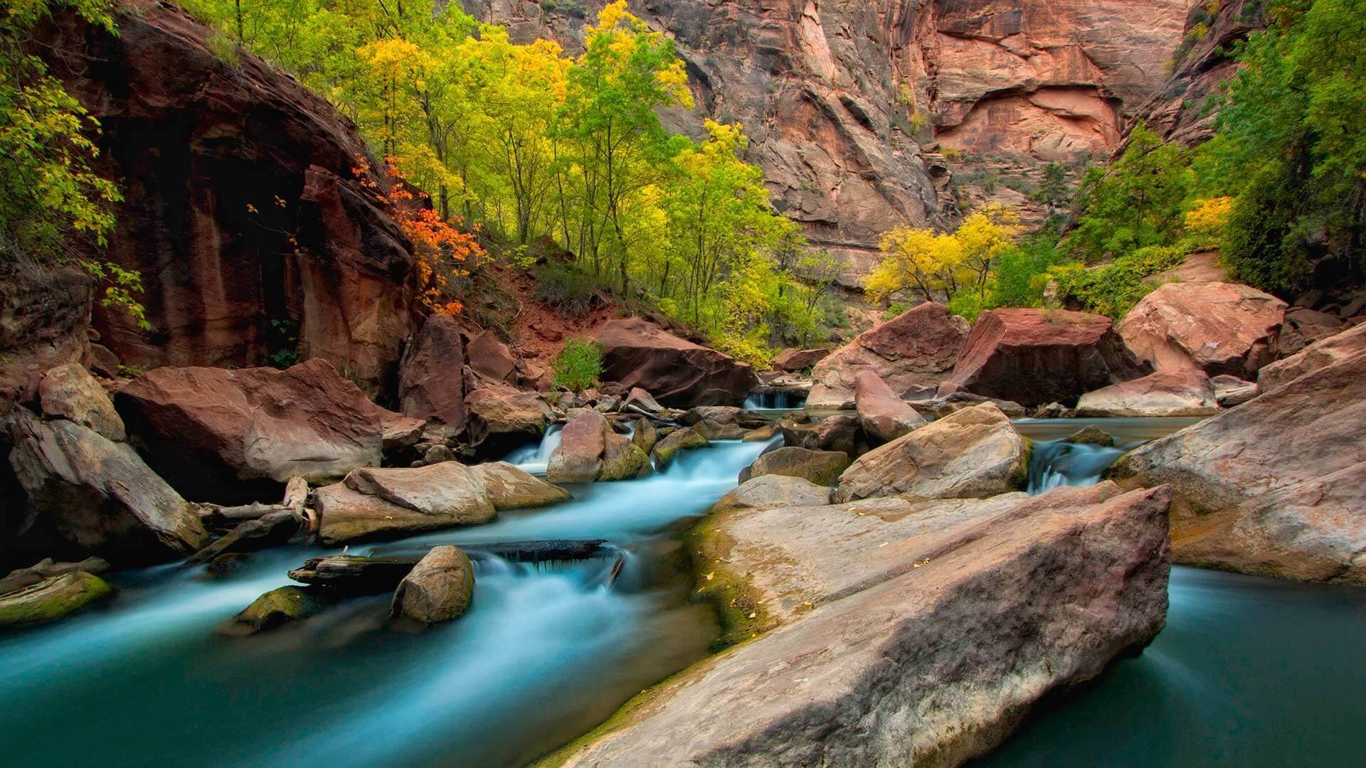 Zion National Park, The Narrows, Microsoft wallpapers, Wallpaperhub, 1920x1080 Full HD Desktop