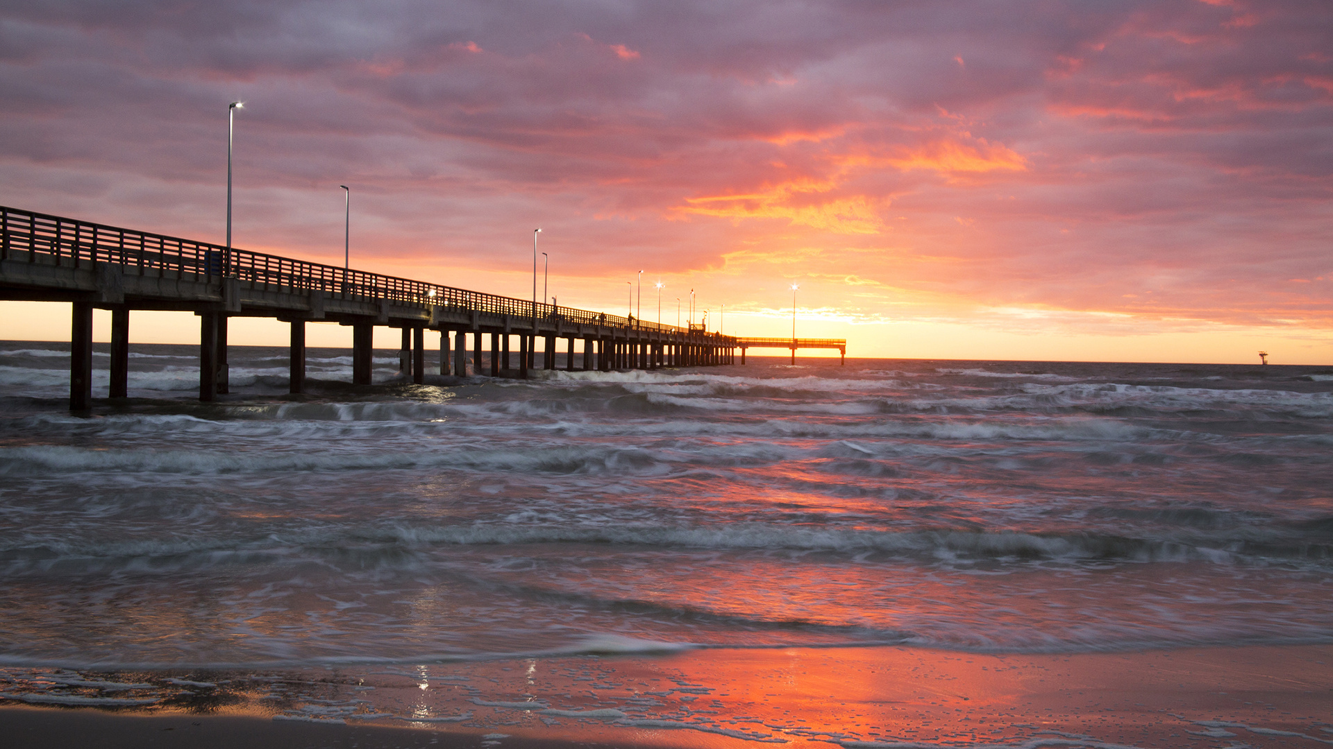 Bob Hall Pier, Corpus Christi Wallpaper, 1920x1080 Full HD Desktop