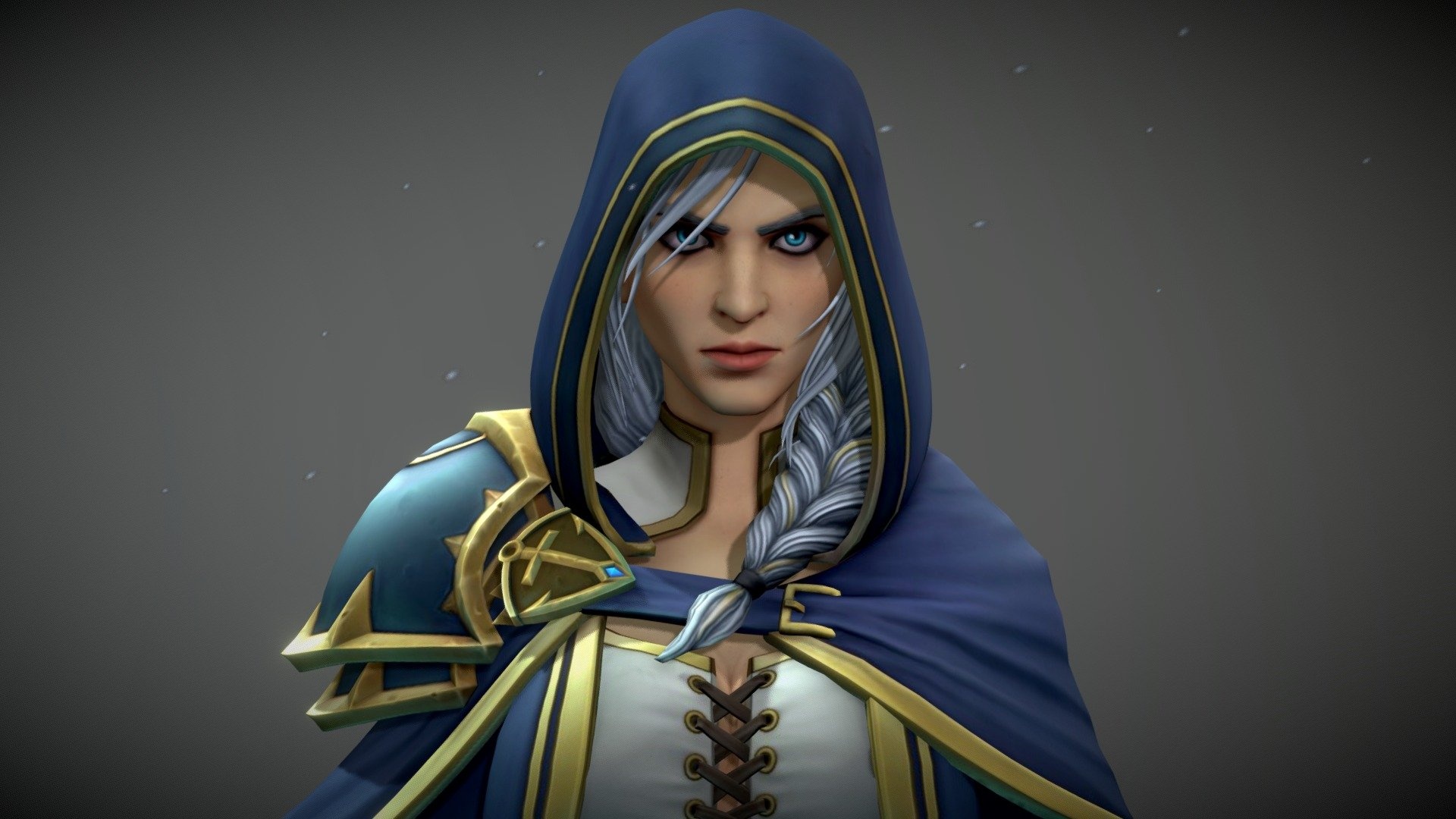 Jaina Proudmoore, Warbringers 3D model, Valerio Korax's artwork, Exquisite detail, 1920x1080 Full HD Desktop