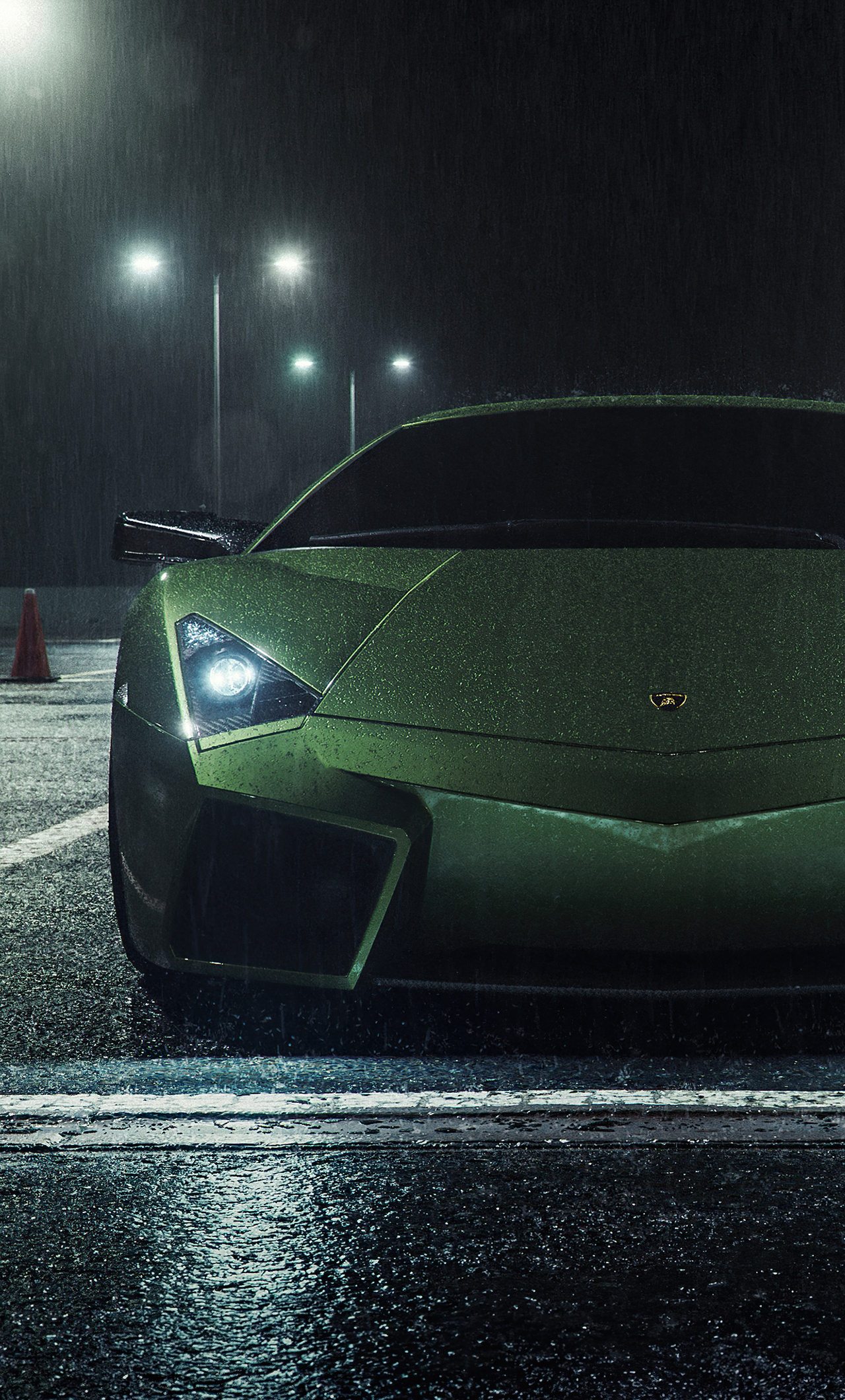 Rain, Lamborghini Reventon Wallpaper, 1280x2120 HD Phone