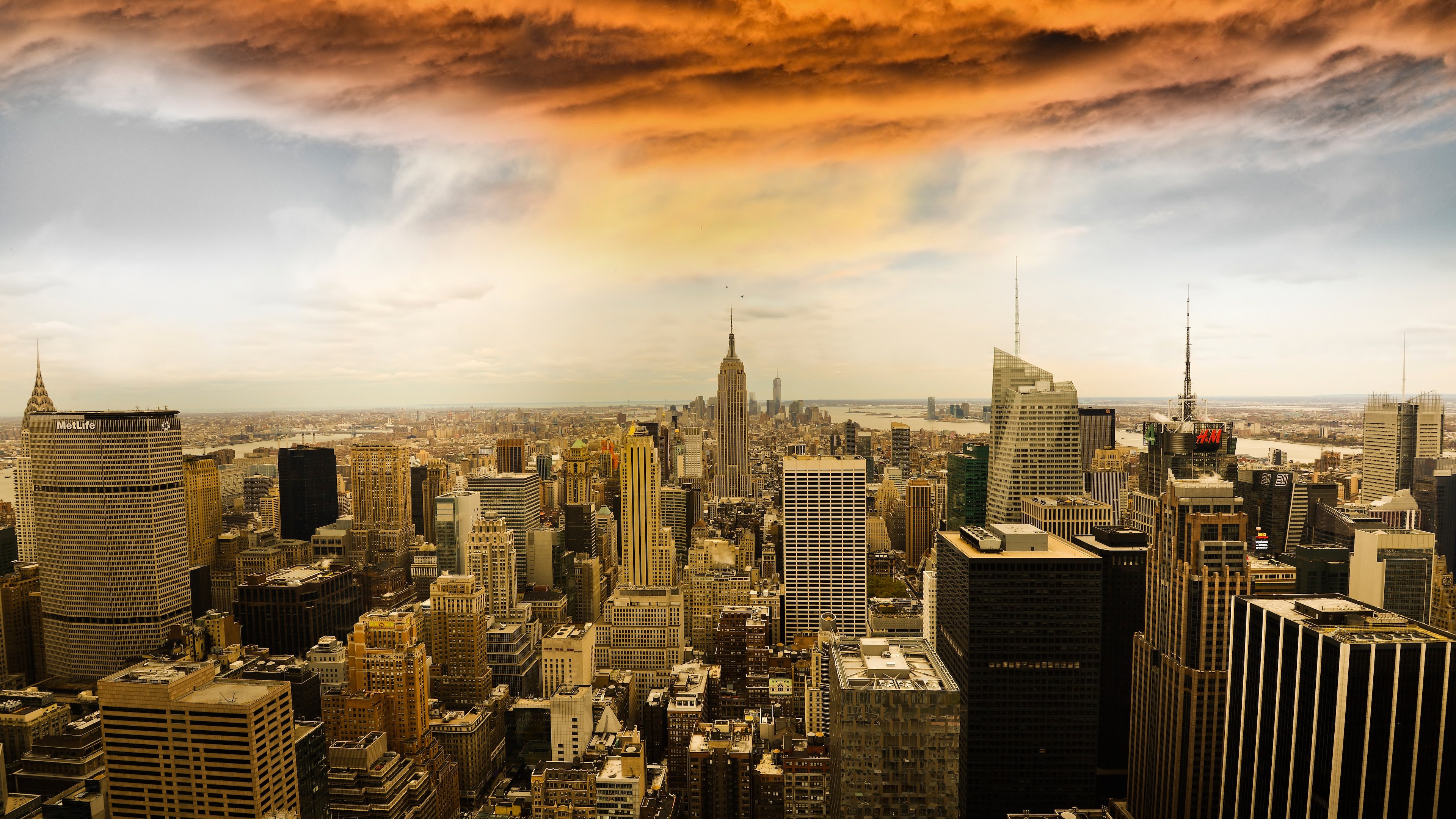 Manhattan Skyline, Stunning 4K wallpapers, 3840x2160 4K Desktop