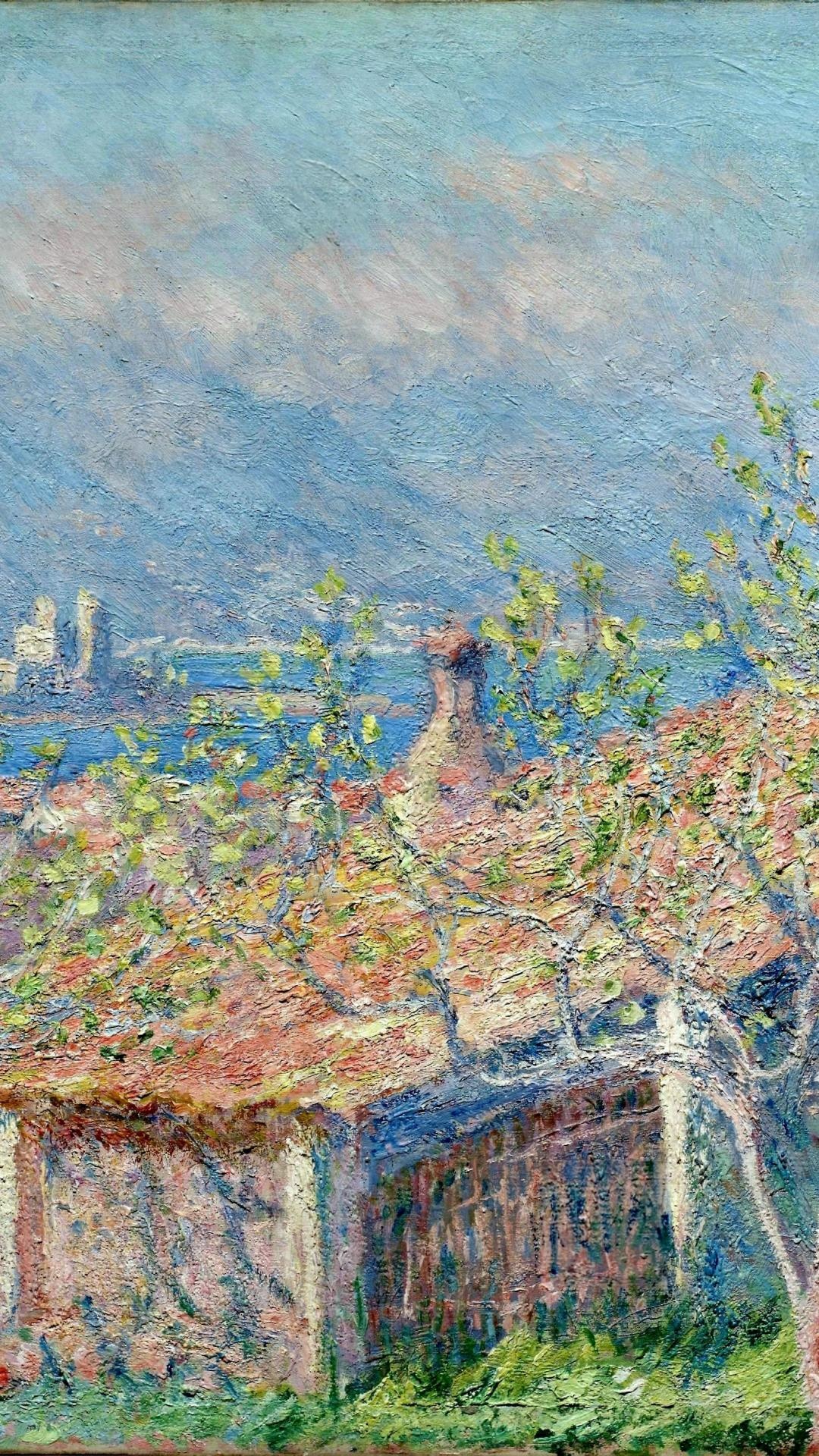 Gardeners House at Antibes, Impressionists Wallpaper, 1080x1920 Full HD Phone