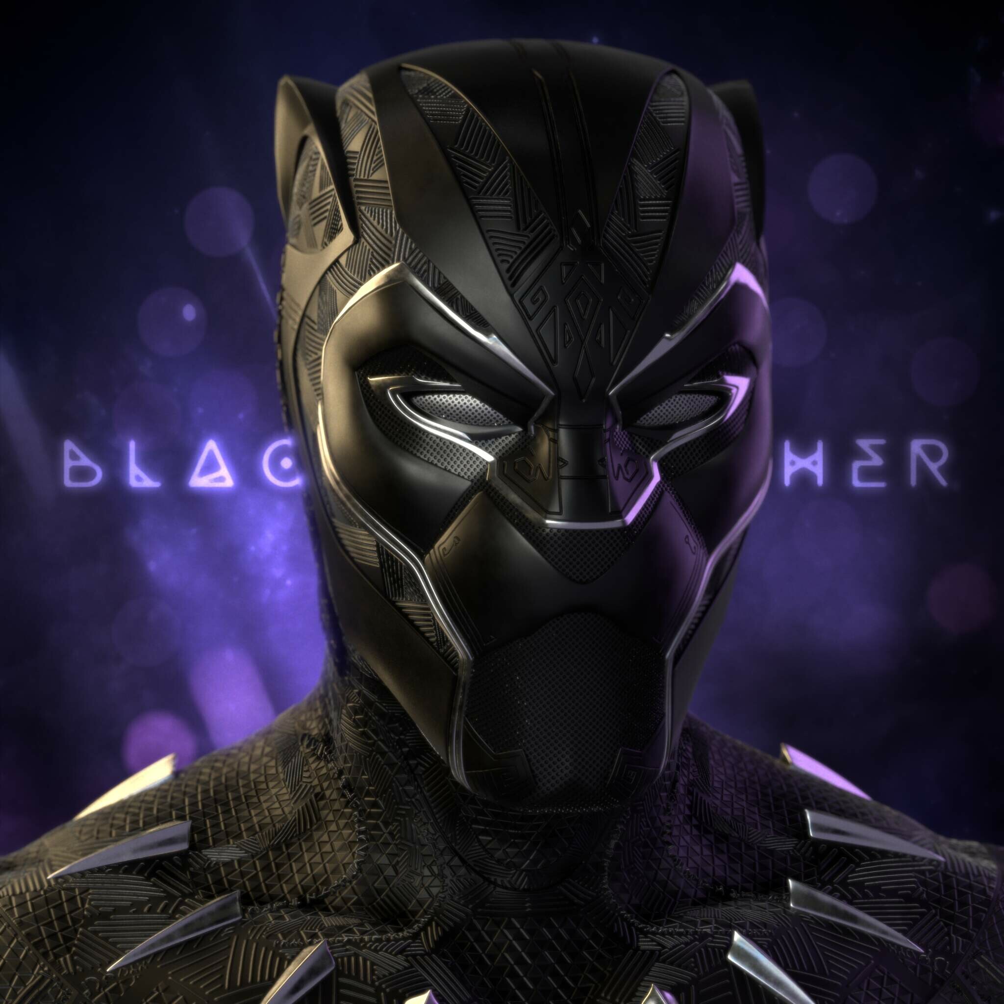 Black Panther: Wakanda Forever, Chadwick Boseman tribute, ZBrushCentral artist, Wakanda forever, 2050x2050 HD Phone