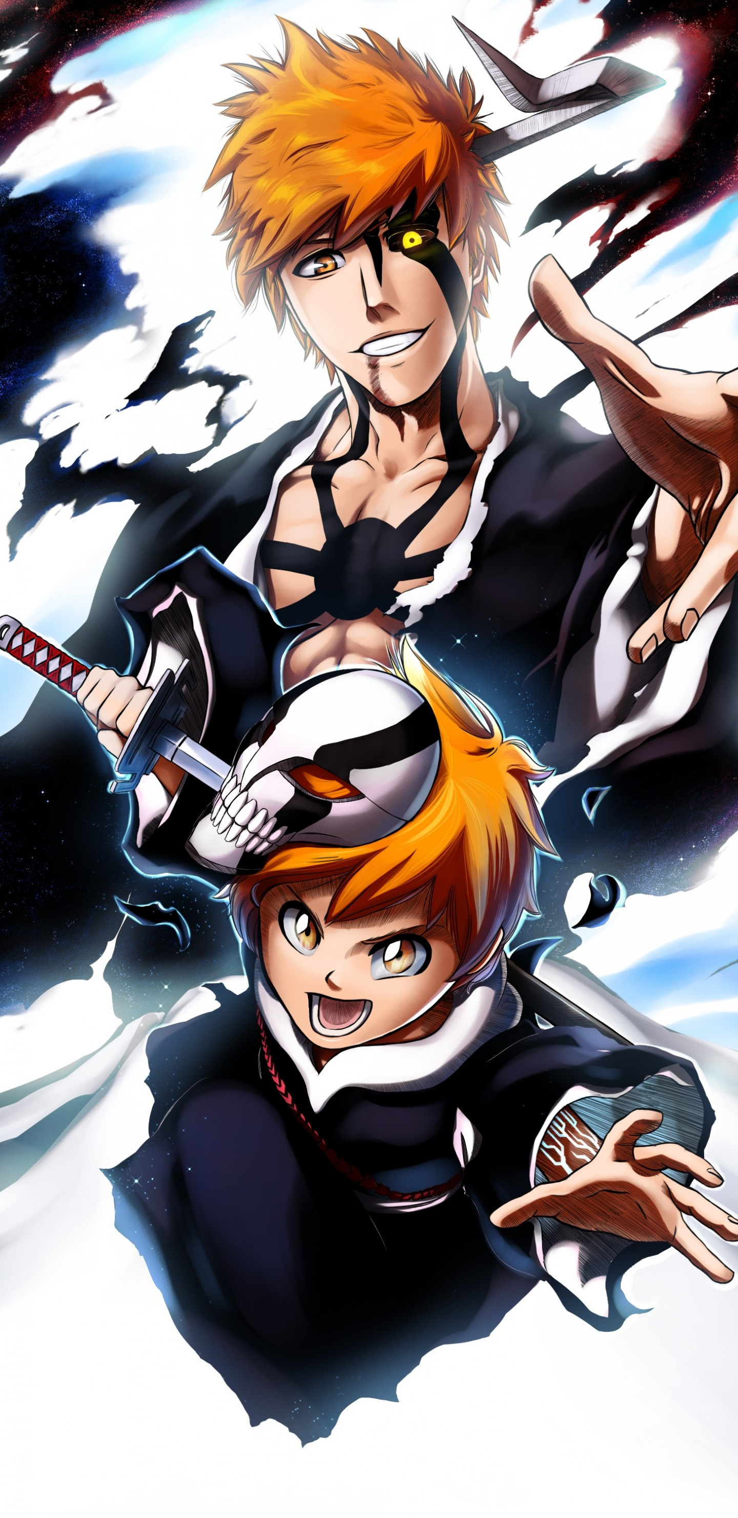 Ichigo and Kazui, Ichigo Kurosaki Wallpaper, 1440x2960 HD Phone