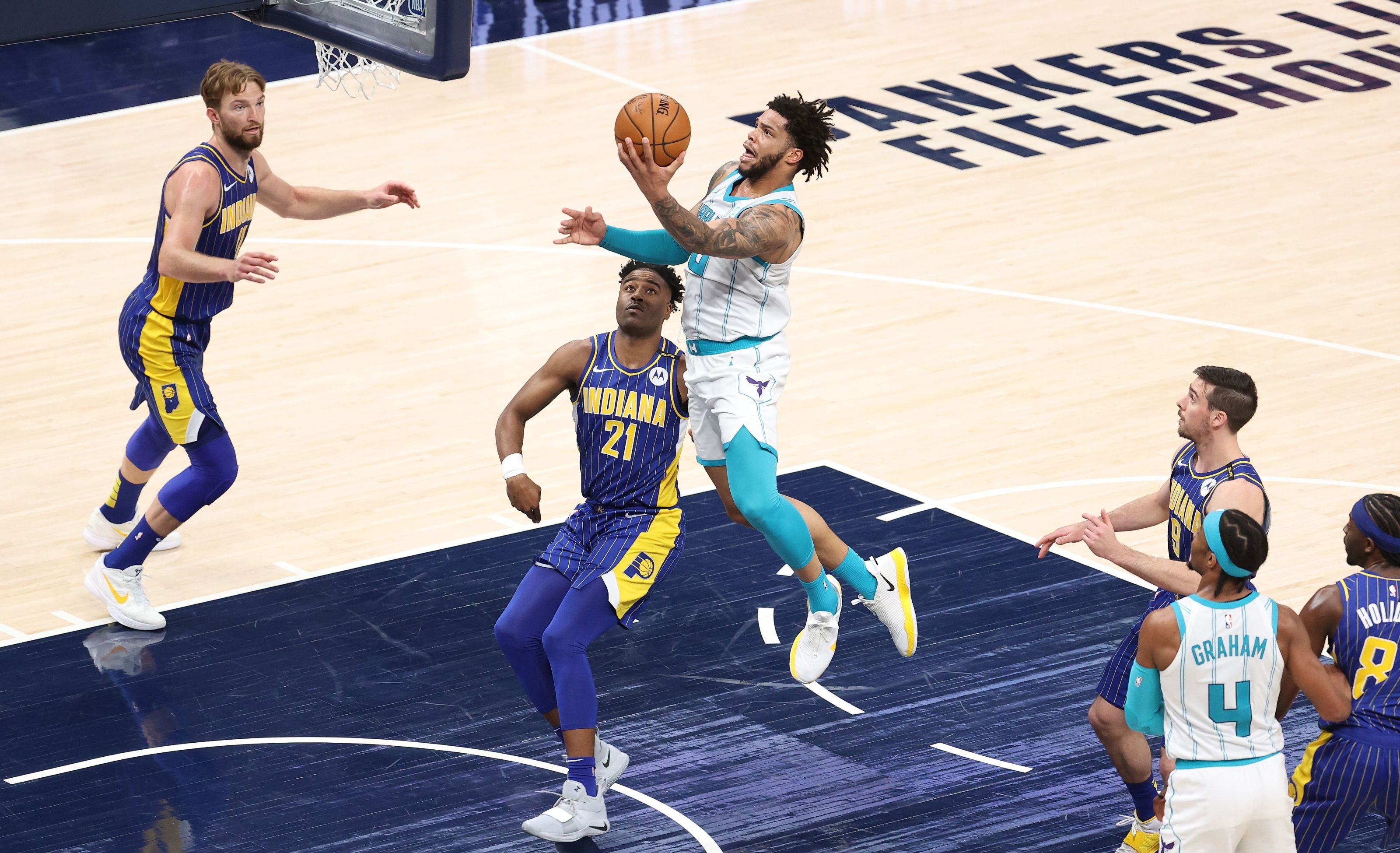 Pacers vs Hornets, Miles Bridges Wallpaper, 3200x1950 HD Desktop