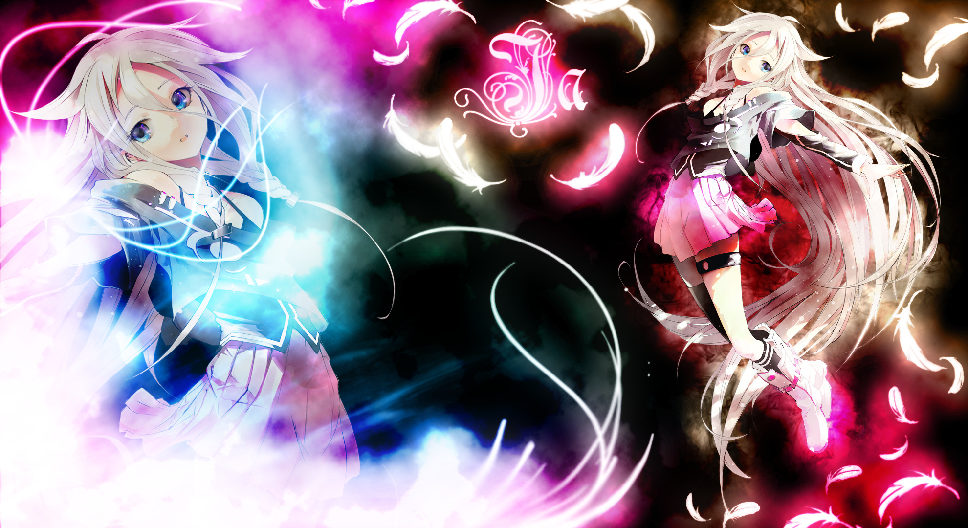 Vocaloid IA, Musical anime sensation, Colorful character art, University of Iowa tribute, 1980x1080 HD Desktop