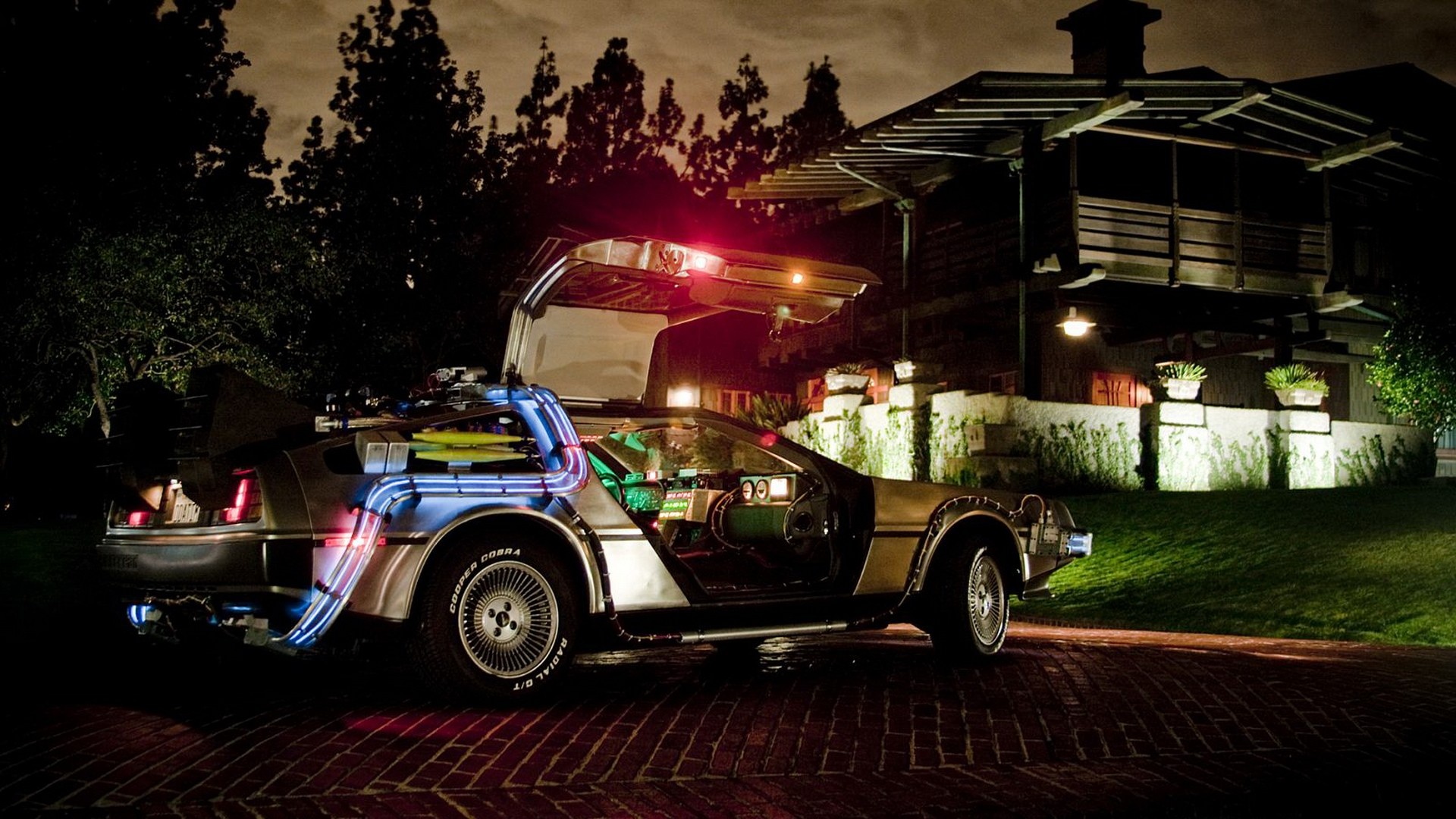 Delorean back wallpaper, Future-inspired design, Back to the Future wallpaper, Desktop and mobile, 1920x1080 Full HD Desktop