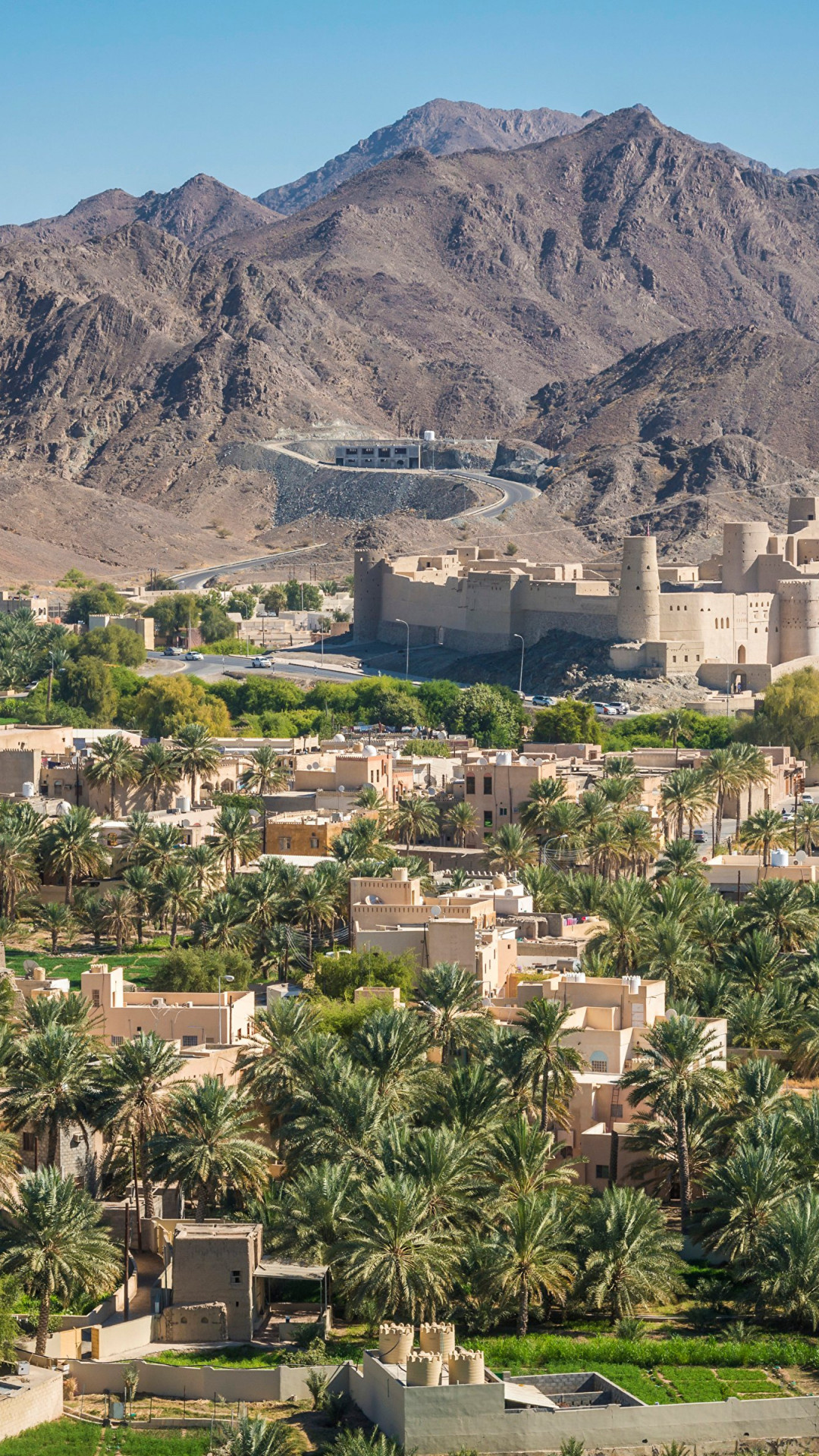 Oman, Town desktop wallpaper, Scenic view, Baltana, 1080x1920 Full HD Phone