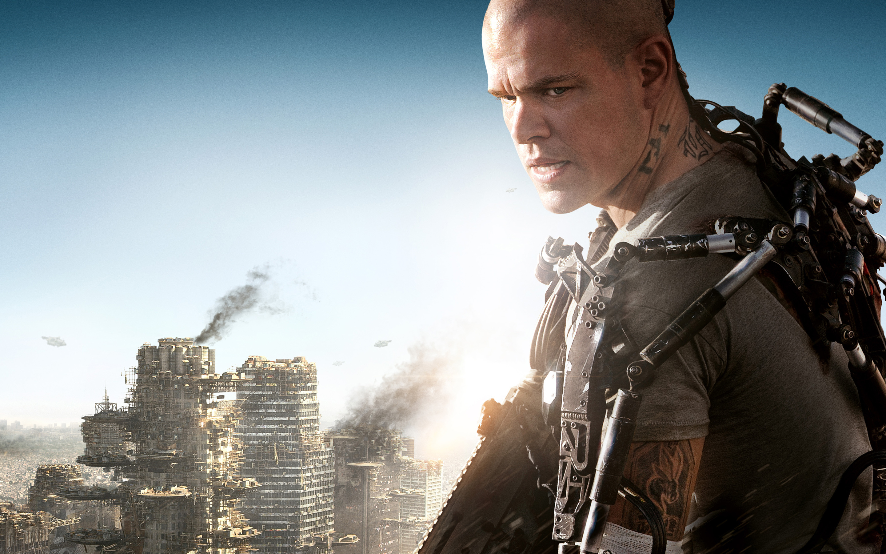 Elysium Movie, 4K Wallpapers, Futuristic Sci-Fi, Action Thriller, 2880x1800 HD Desktop