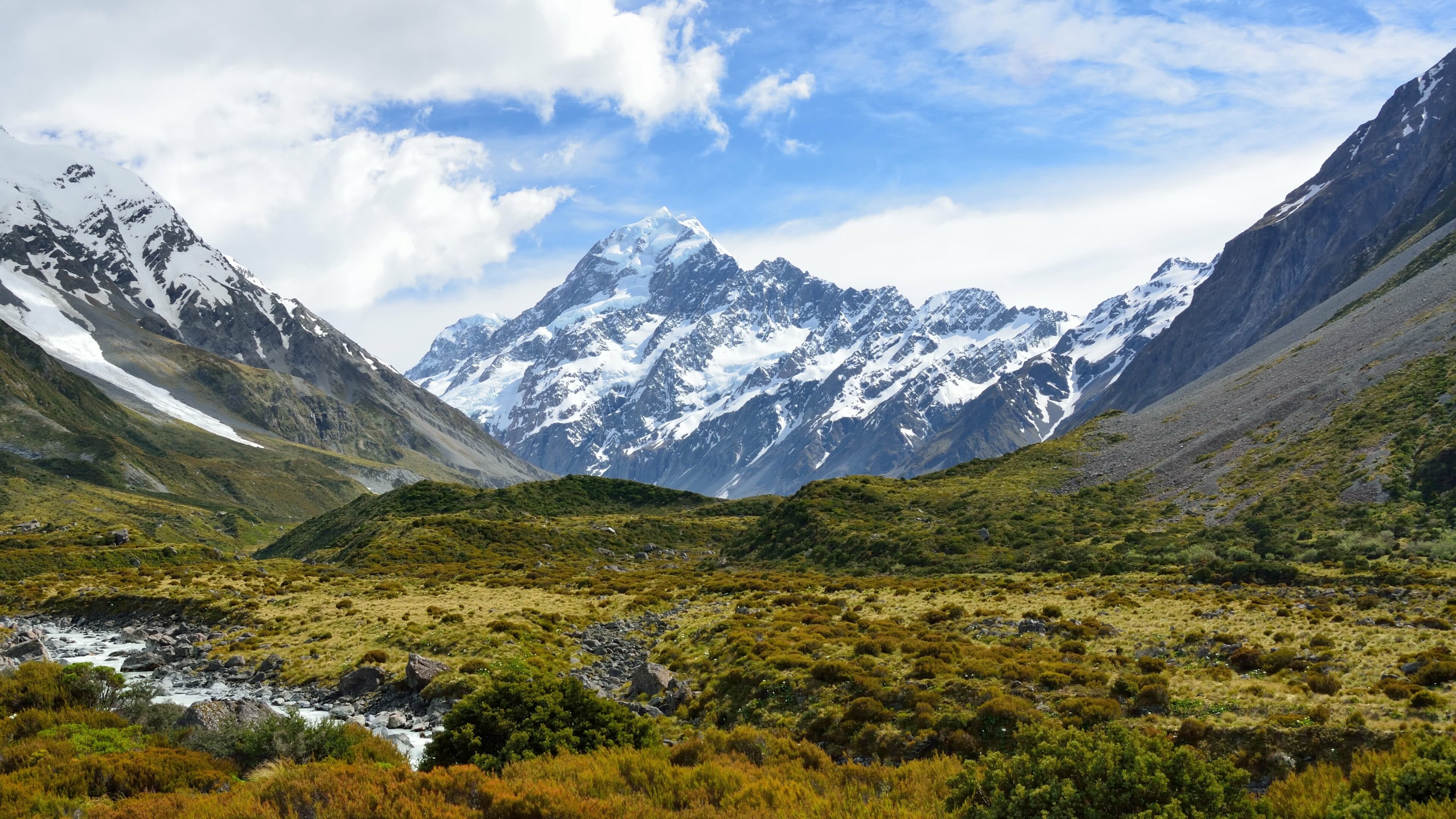 Hooker Glacier, New Zealand Wallpaper, 3840x2160 4K Desktop