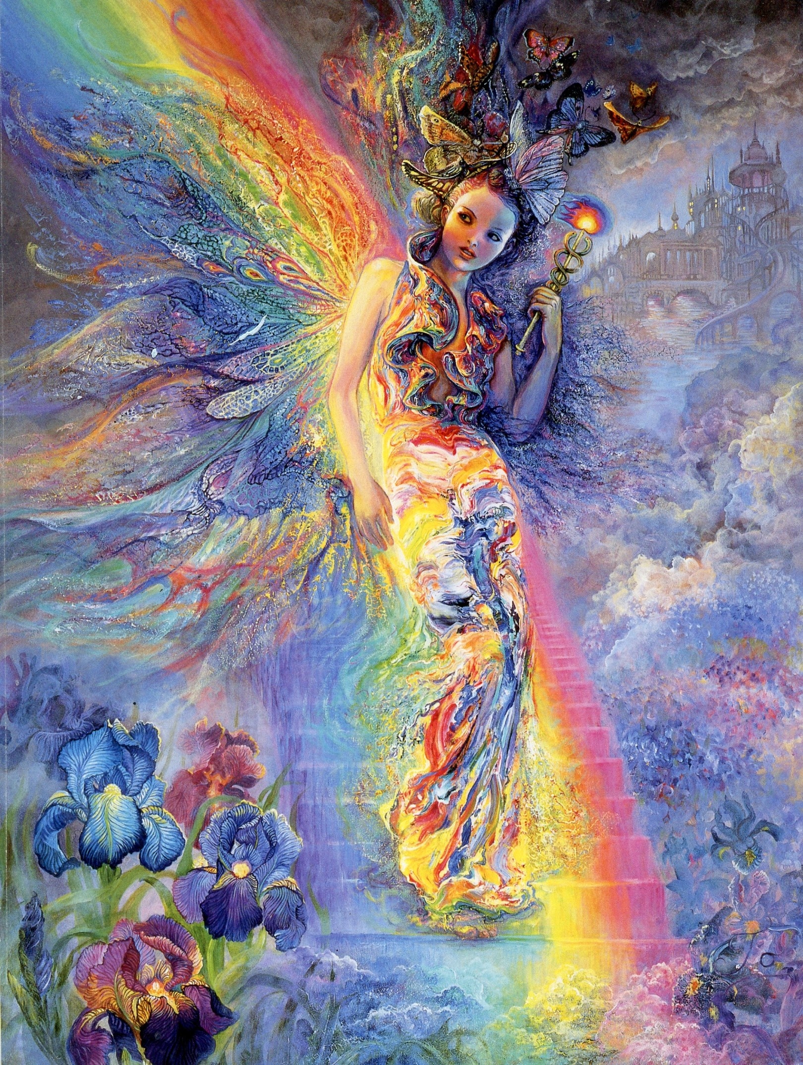 Josephine Wall, Fantasy artist, Sarah Johnson, Whimsical wallpapers, 1620x2150 HD Phone