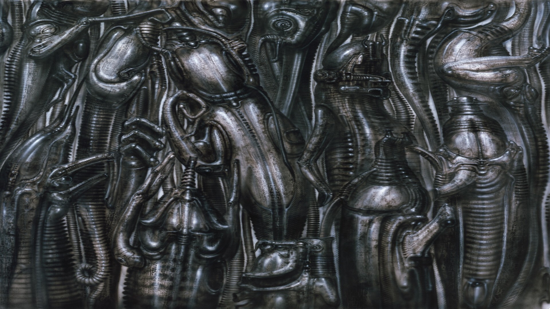 Biomechanical Landscape, H.R. Giger Wallpaper, 1920x1080 Full HD Desktop