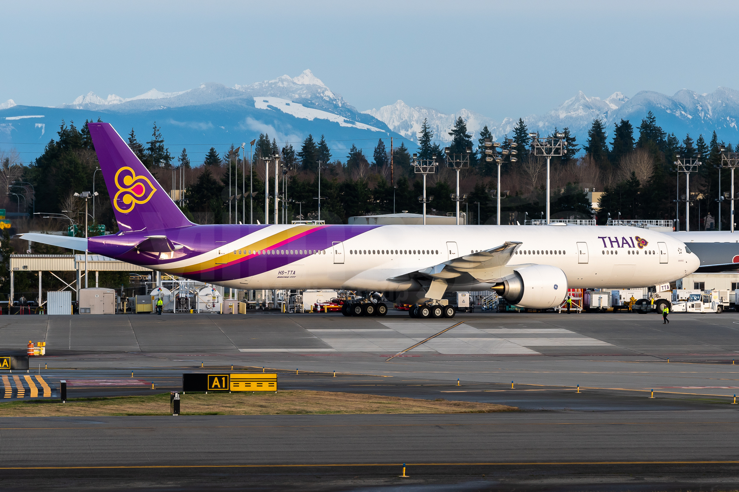 Thai Airways International, Boeing 777 300ER, Aircraft registration, Aviation media, 2500x1670 HD Desktop