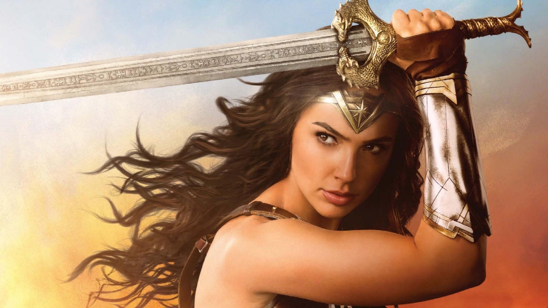 Gal Gadot, Wonder Woman, Mac background, Gal Gadot's character, 1920x1080 Full HD Desktop