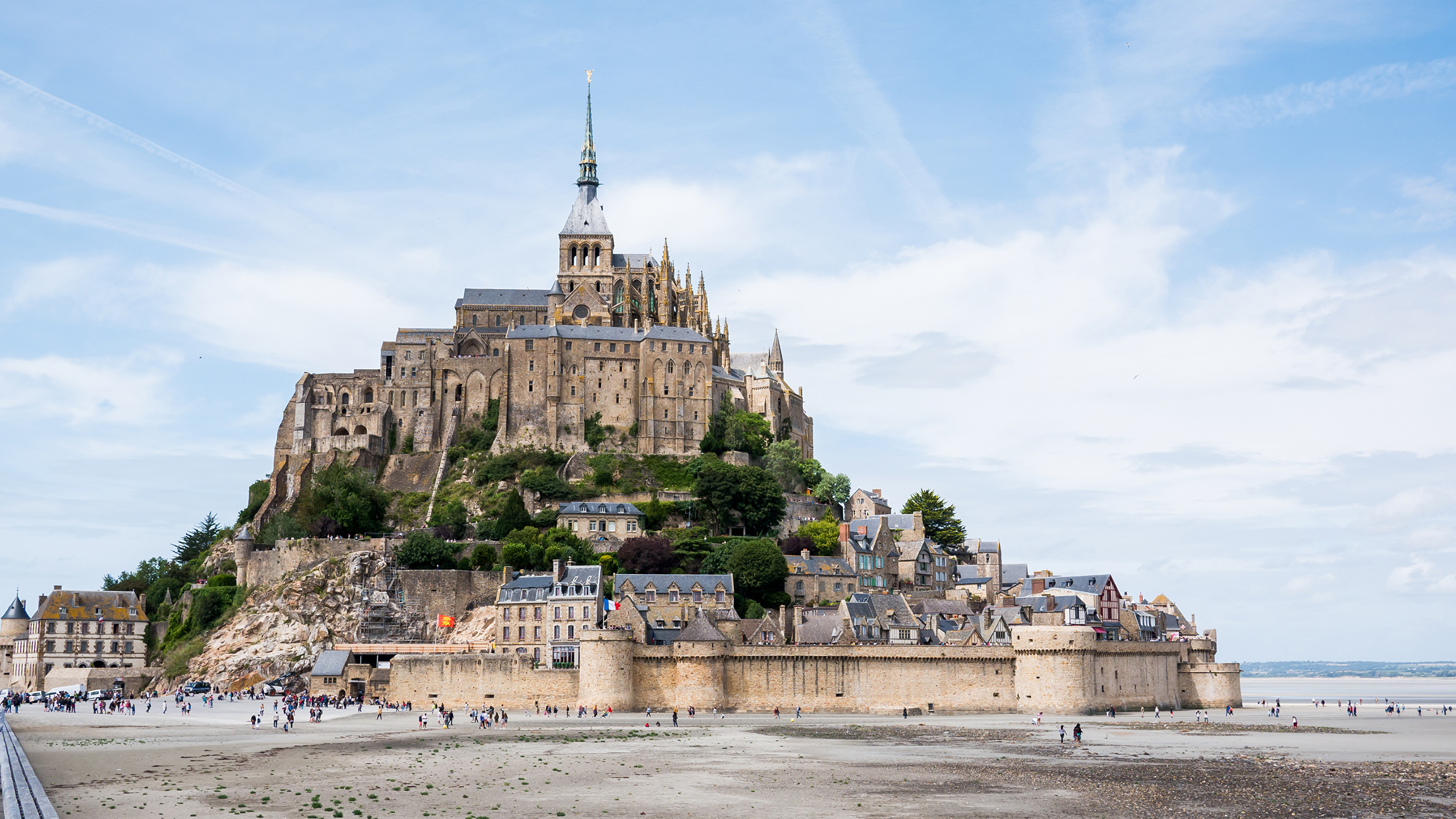 Mont Saint Michel, Wallpaper by Ryan Cunningham, Striking visuals, Captivating, 3840x2160 4K Desktop