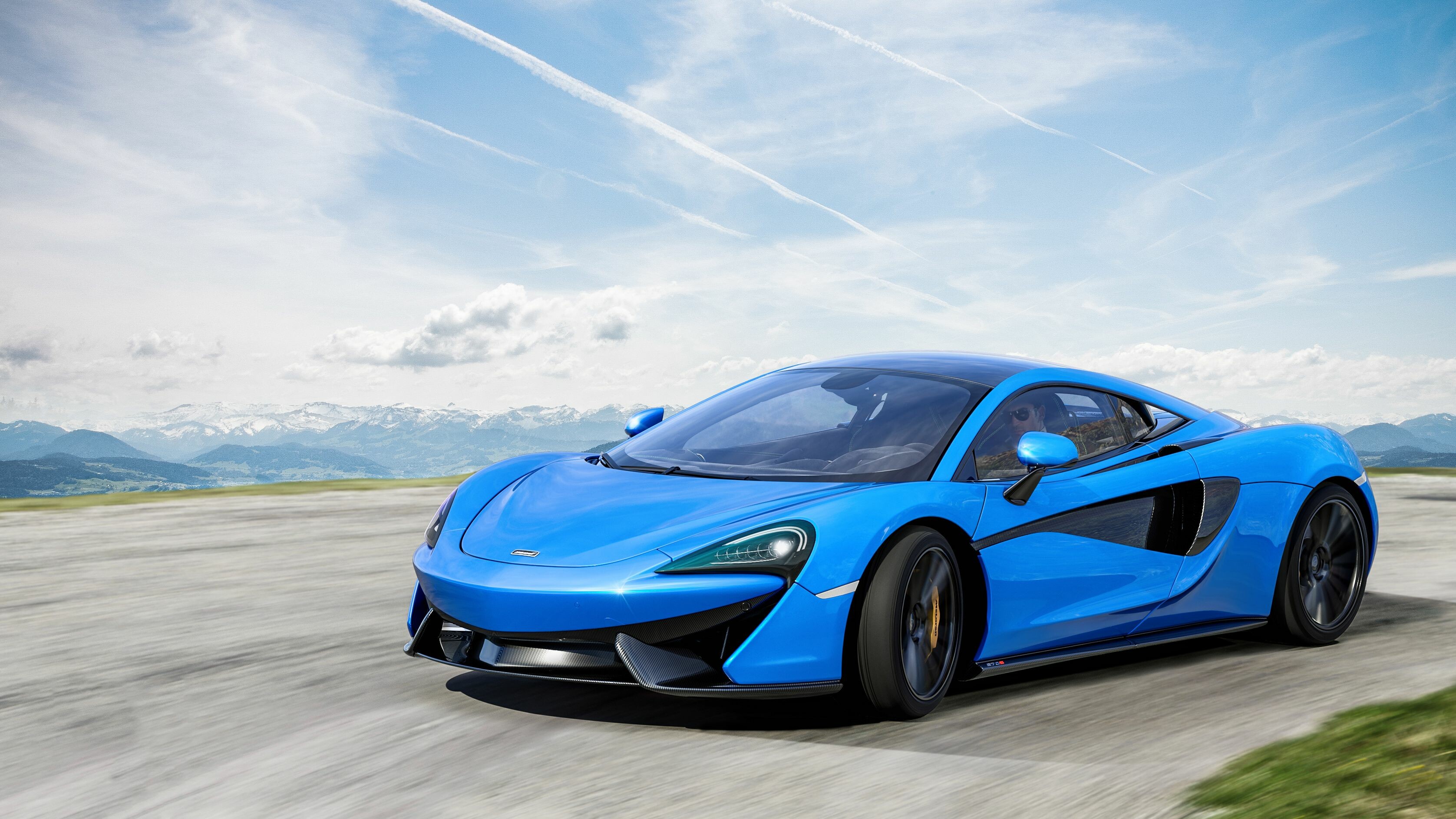 McLaren Auto, Blue McLaren, Eye-catching color, Dynamic style, 3360x1890 HD Desktop