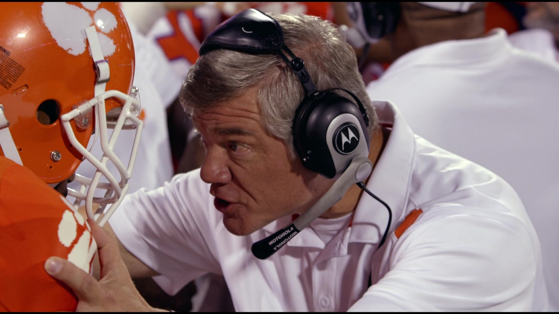 Safety film, Matthew Glave as Coach Tommy Bowden, Motorola headset, 1920x1080 Full HD Desktop