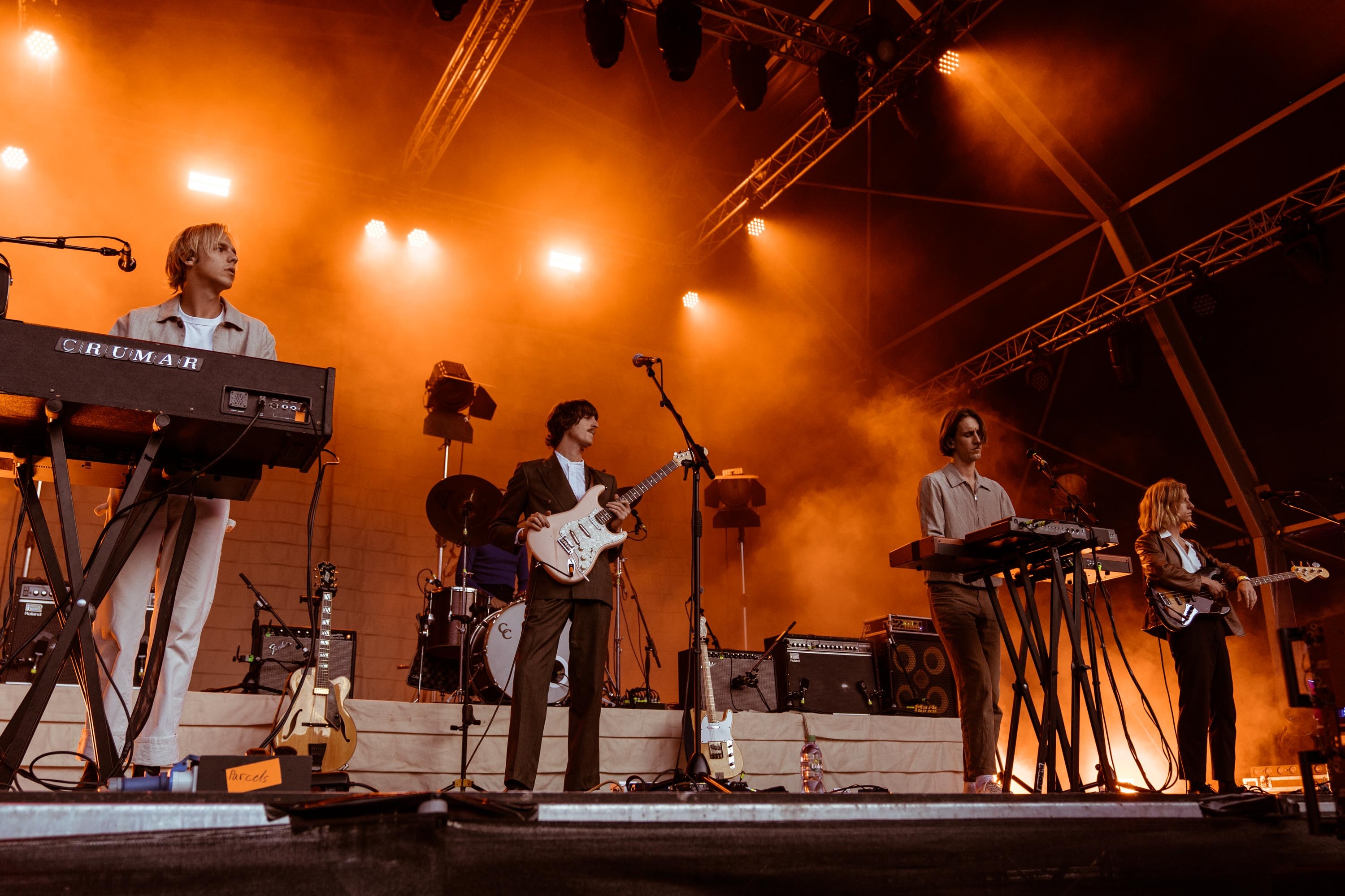 Parcels' London performance, Somerset House summer series, Unforgettable gig, Festive atmosphere, 3000x2000 HD Desktop