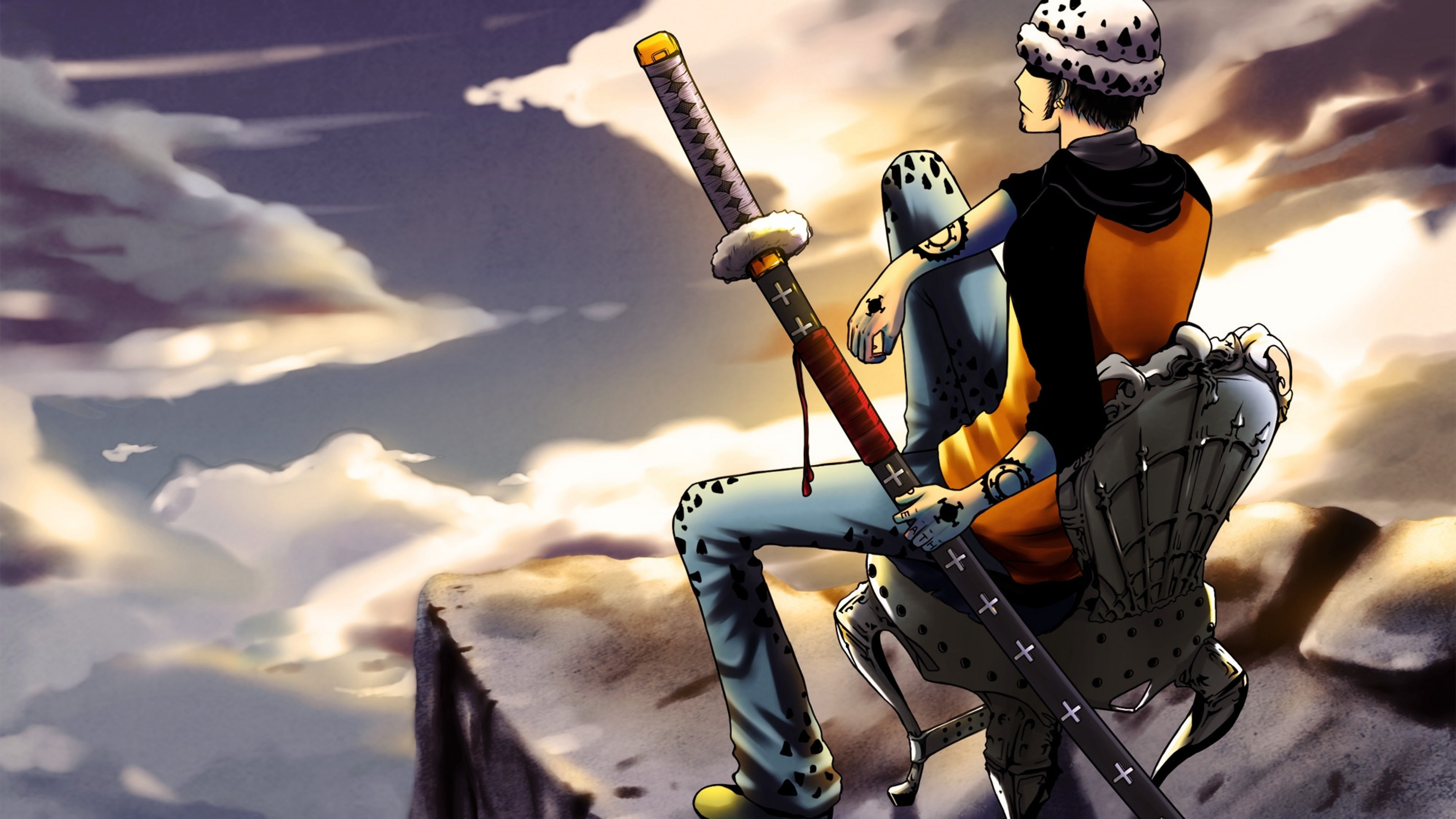 Trafalgar Law, One Piece, Katana sheath, UHD TV, 3840x2160 4K Desktop